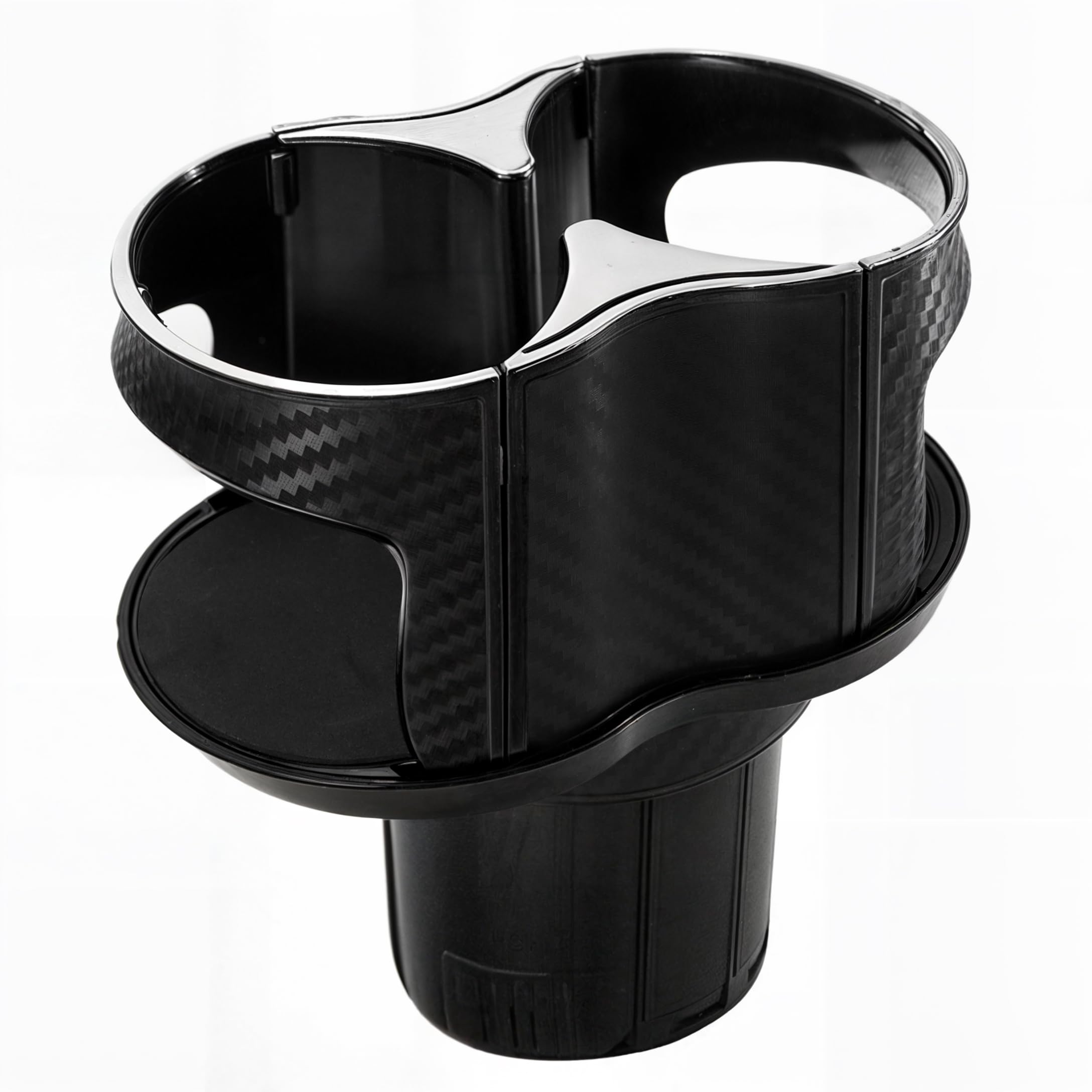 Double Cup Holder for Car, 2 in 1 Extra Cup Insert with Expandable Base, Multifunctional Extender Expander Adapter with Elastic Open-Close Cup Mouth, Adjustable Bracket FOR 2.1''-2.9'' BOTTLE DIAMETER