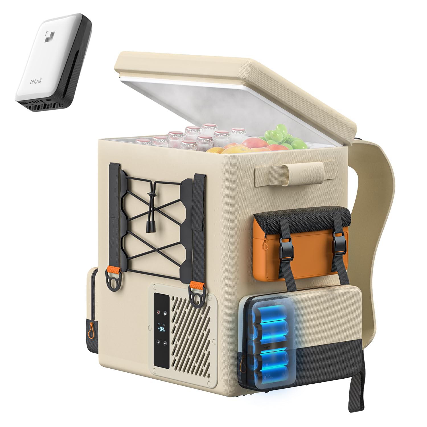 LiTHELi Frozen Pack 12V Car Refrigerator & Portable Electric Cooler