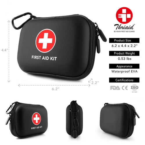 100-Piece Water-Resistant First Aid Kit in Hard Case