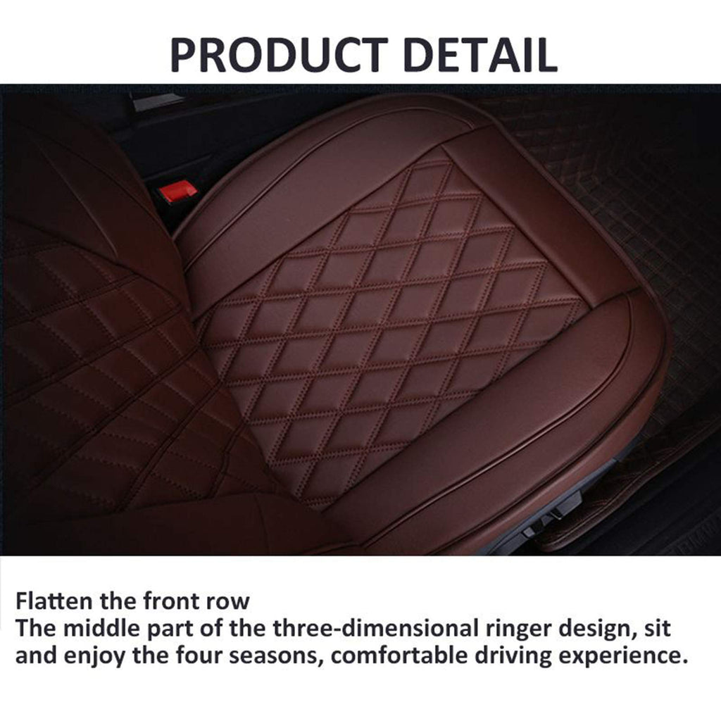 KG7HQRP Full Set Universal Fit 5 Seats Car Sedan SUV Seat Covers Protectors Waterproof Pu Leather Auto Seat Cushions A