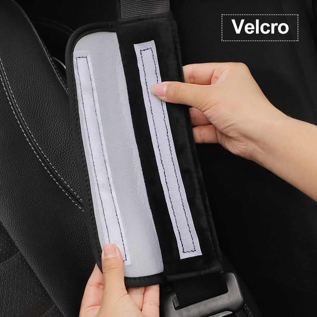 Universal Black Seat Belt Shoulder Pads, 2-Pack