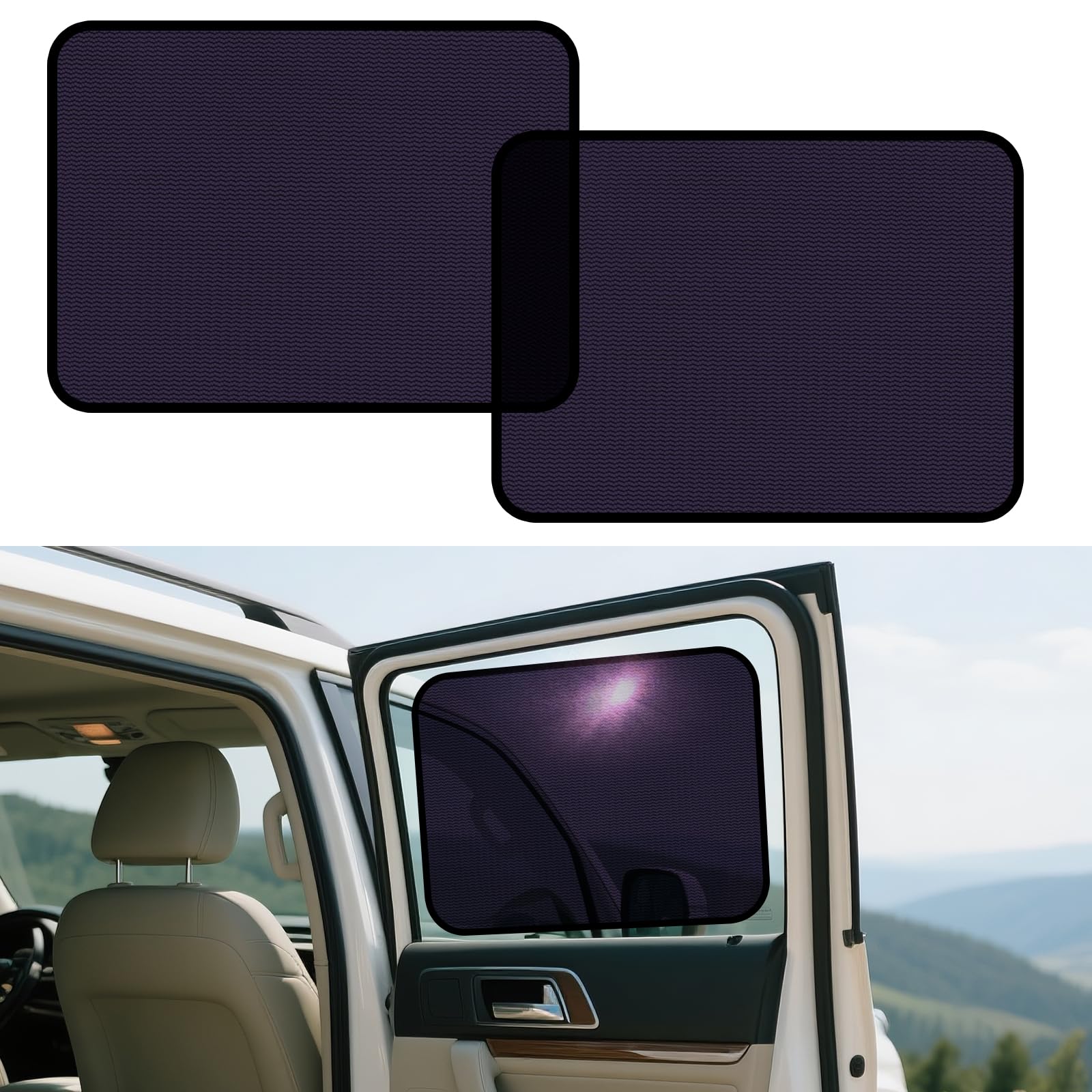Semi-Transparent Static-Cling Car Window Shade