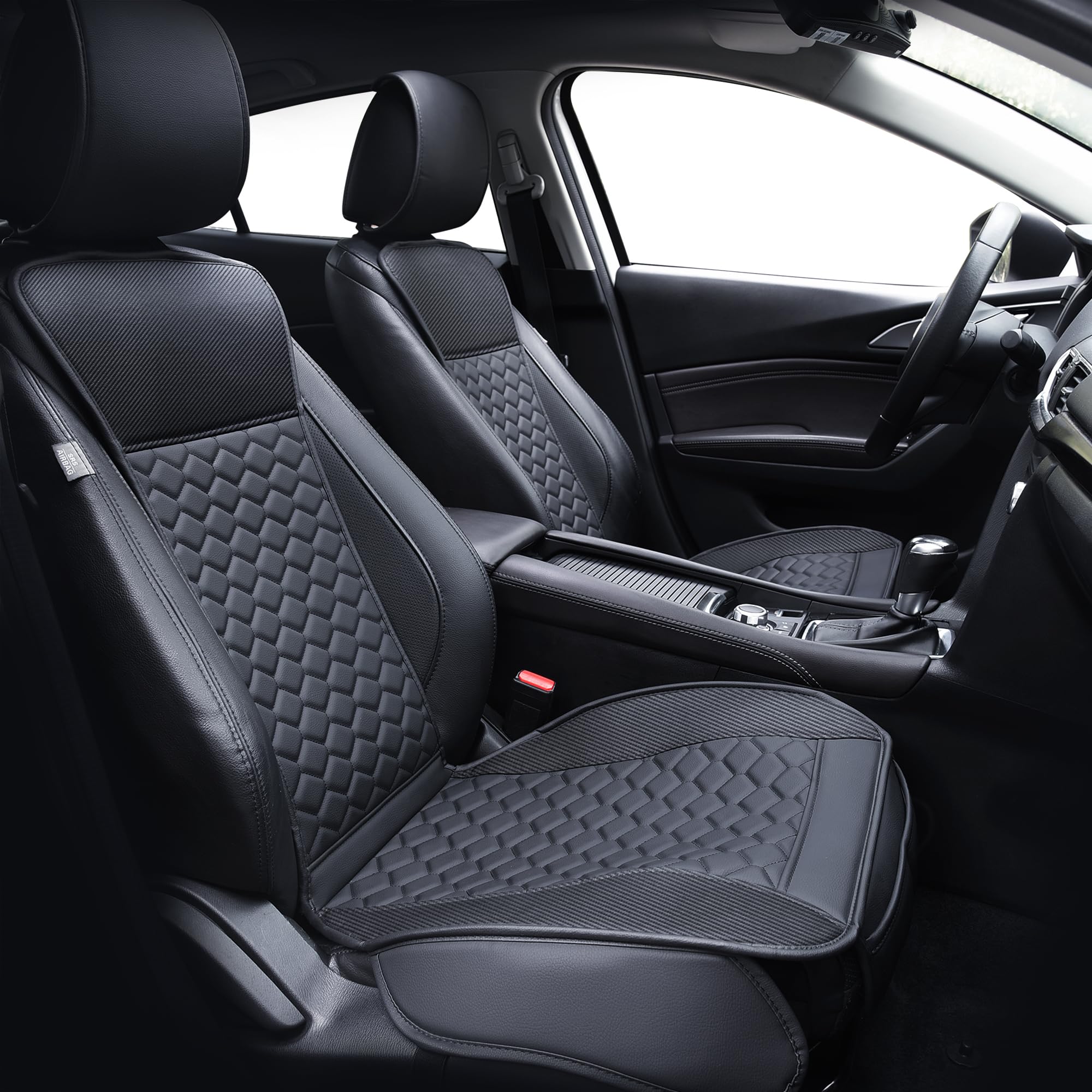 Elantrip Front Car Seat Covers Leather Water Proof Seat Protector Universal fit