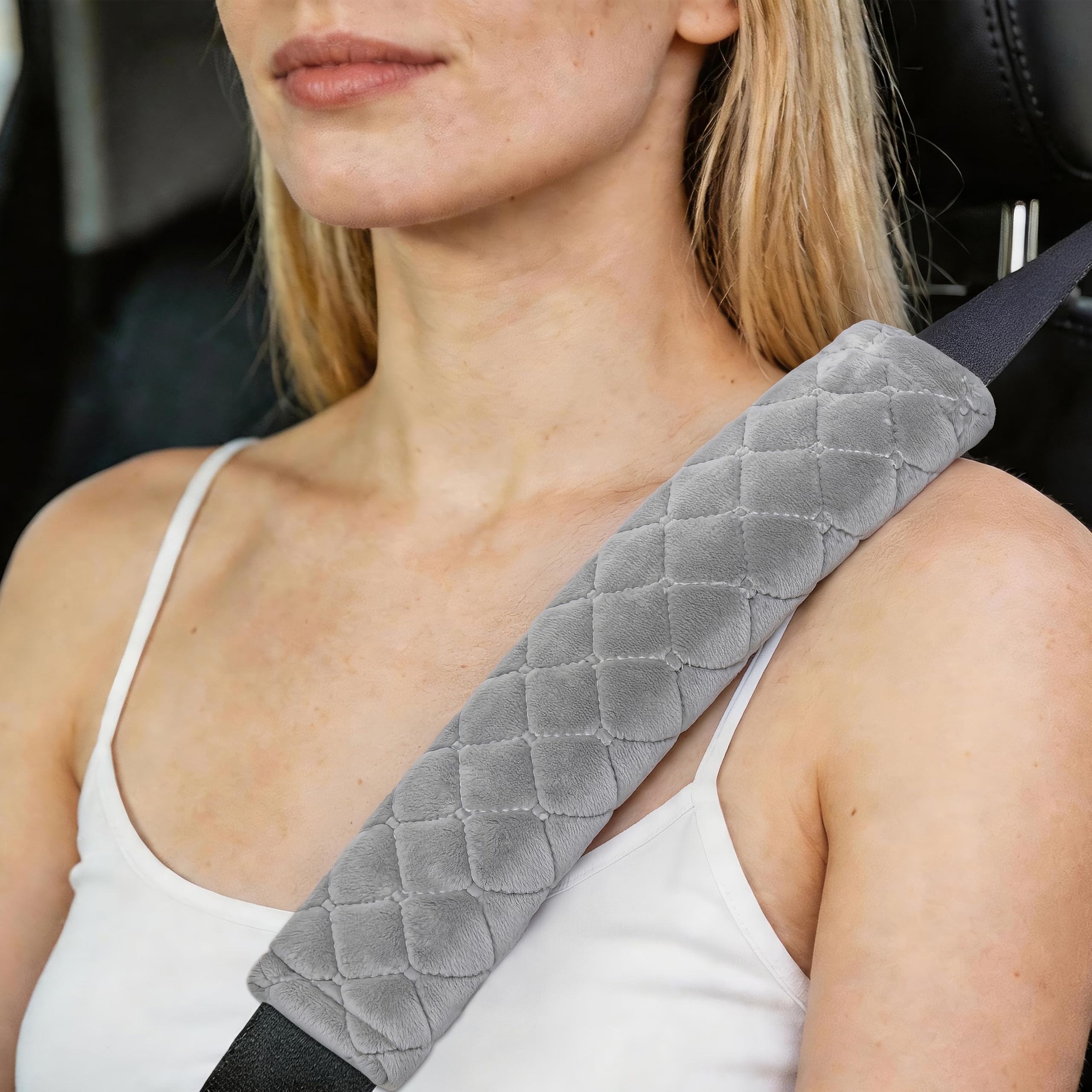 Universal Padded Seat Belt Shoulder Covers, 2-Pack