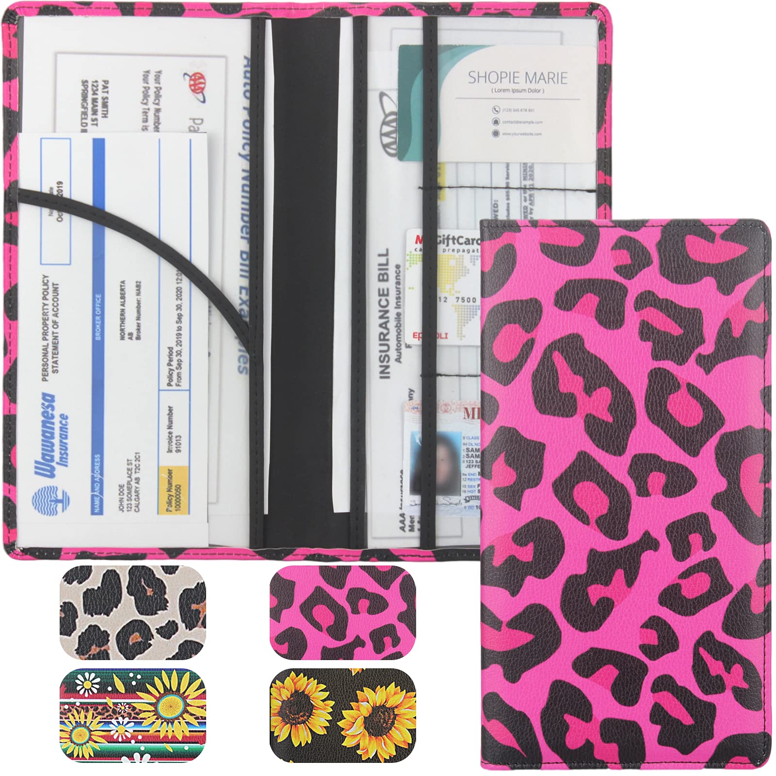 Magnetic Car Registration and Insurance Document Holder