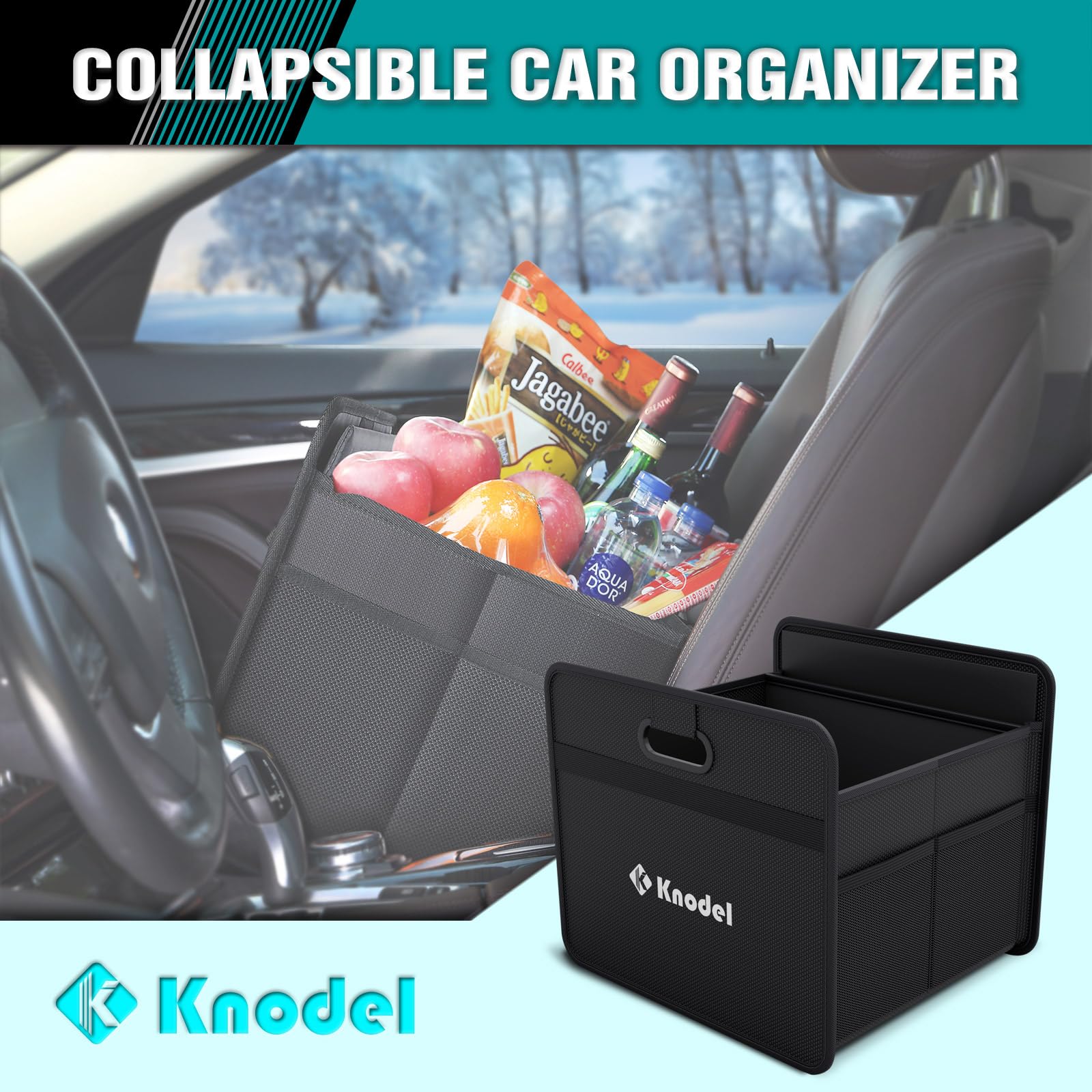 K KNODEL SKD Car Trunk Organizer, Foldable Organizer for Car