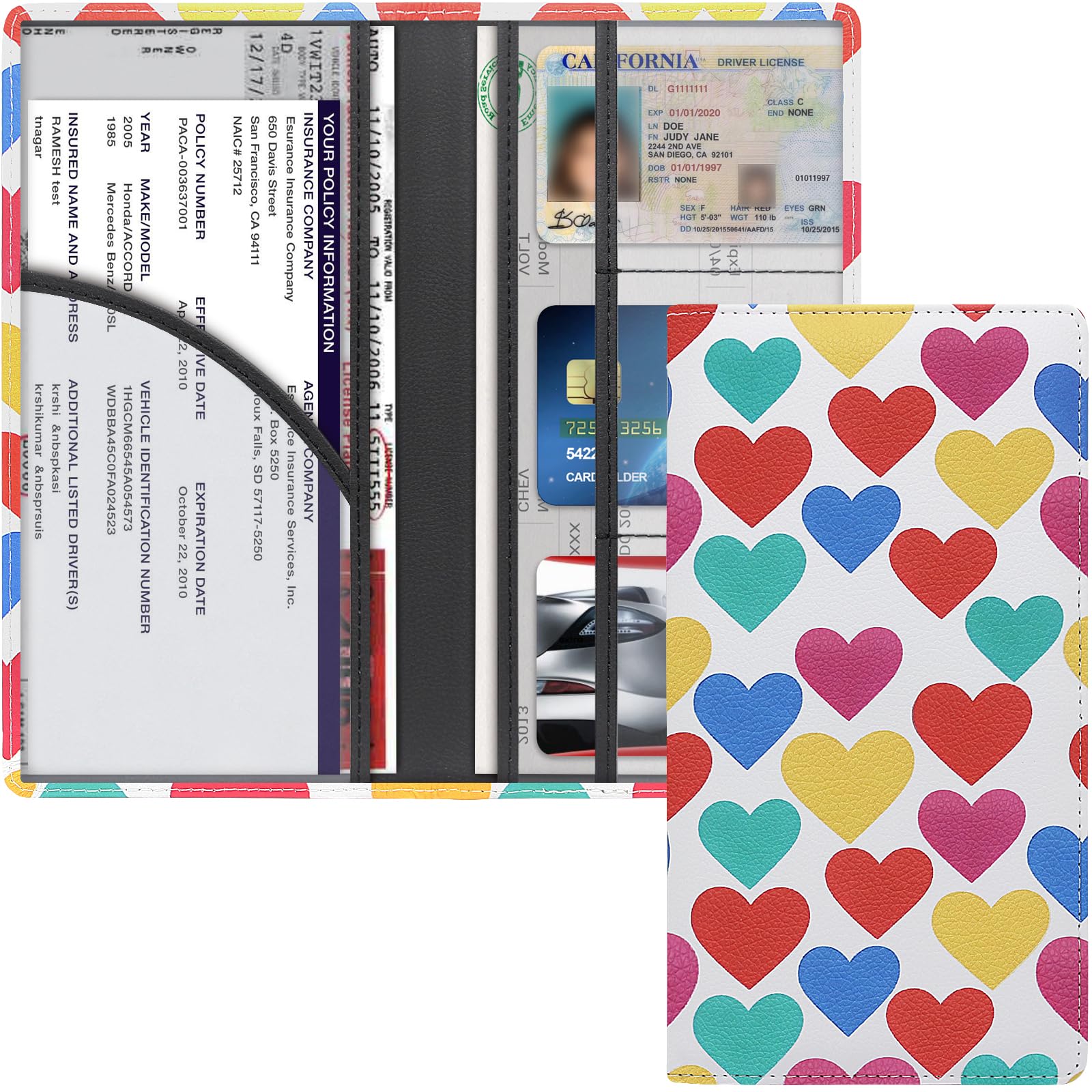Magnetic Car Registration and Insurance Document Holder