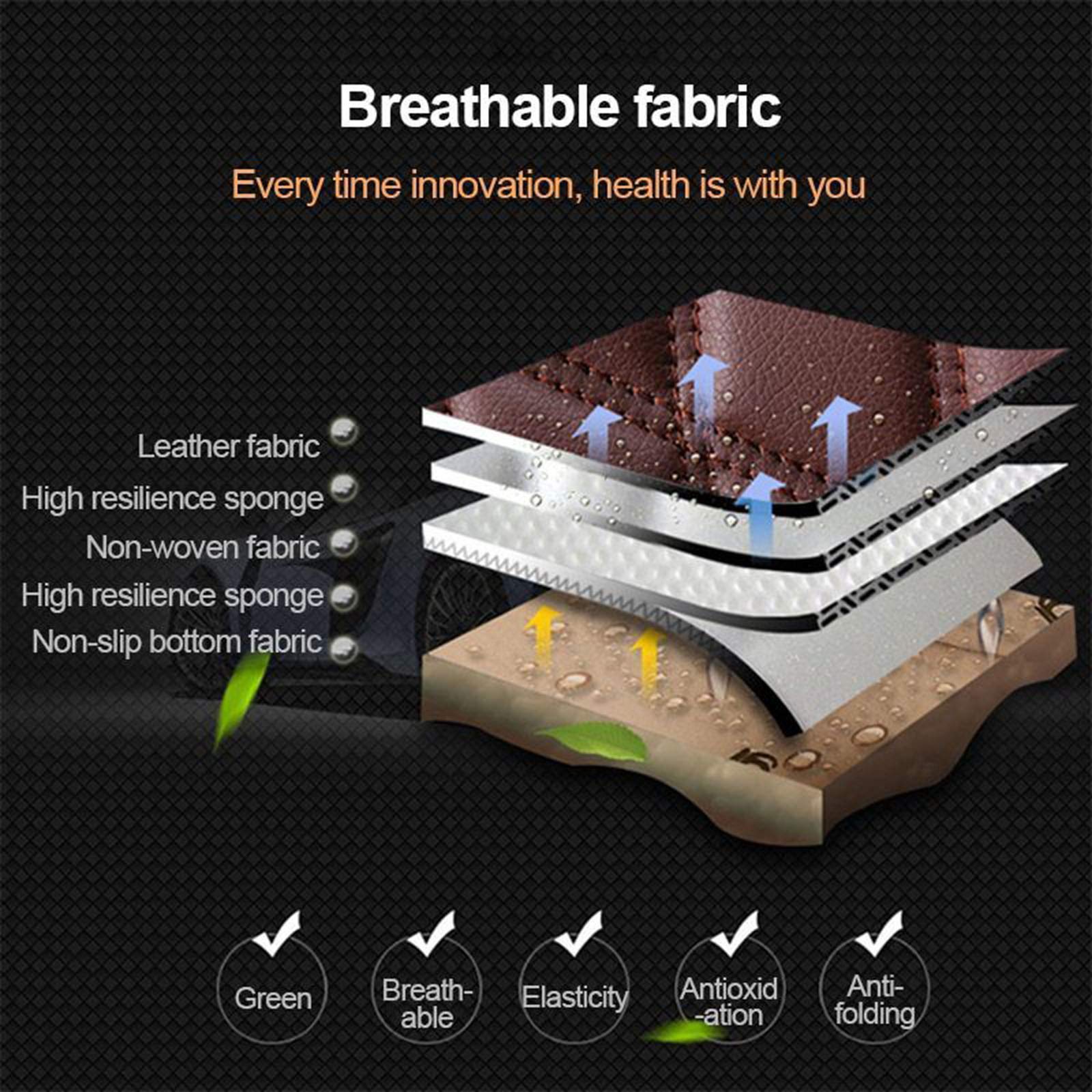 KG7HQRP Full Set Universal Fit 5 Seats Car Sedan SUV Seat Covers Protectors Waterproof Pu Leather Auto Seat Cushions A