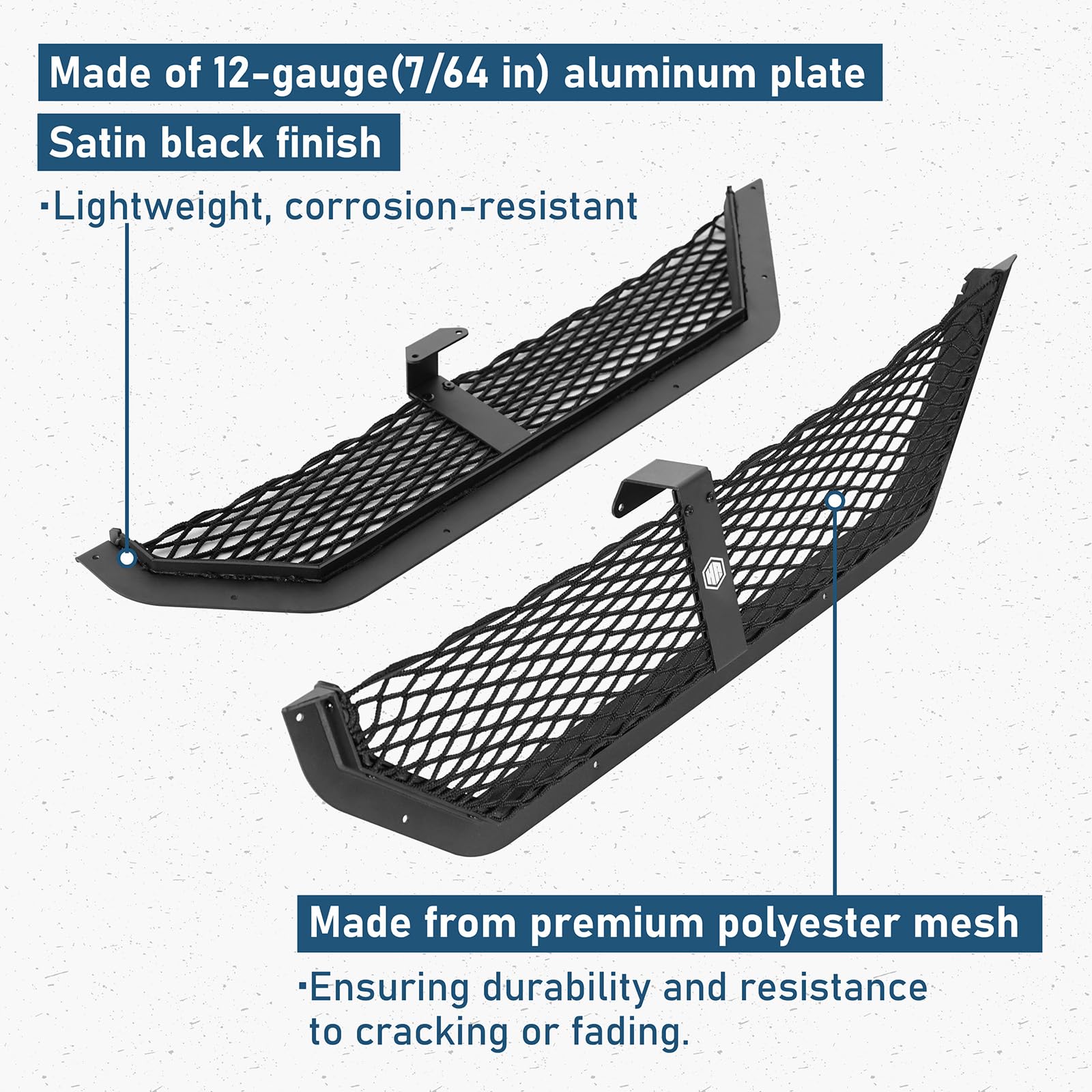 Front and Rear Door Storage Pocket Set for Vehicles