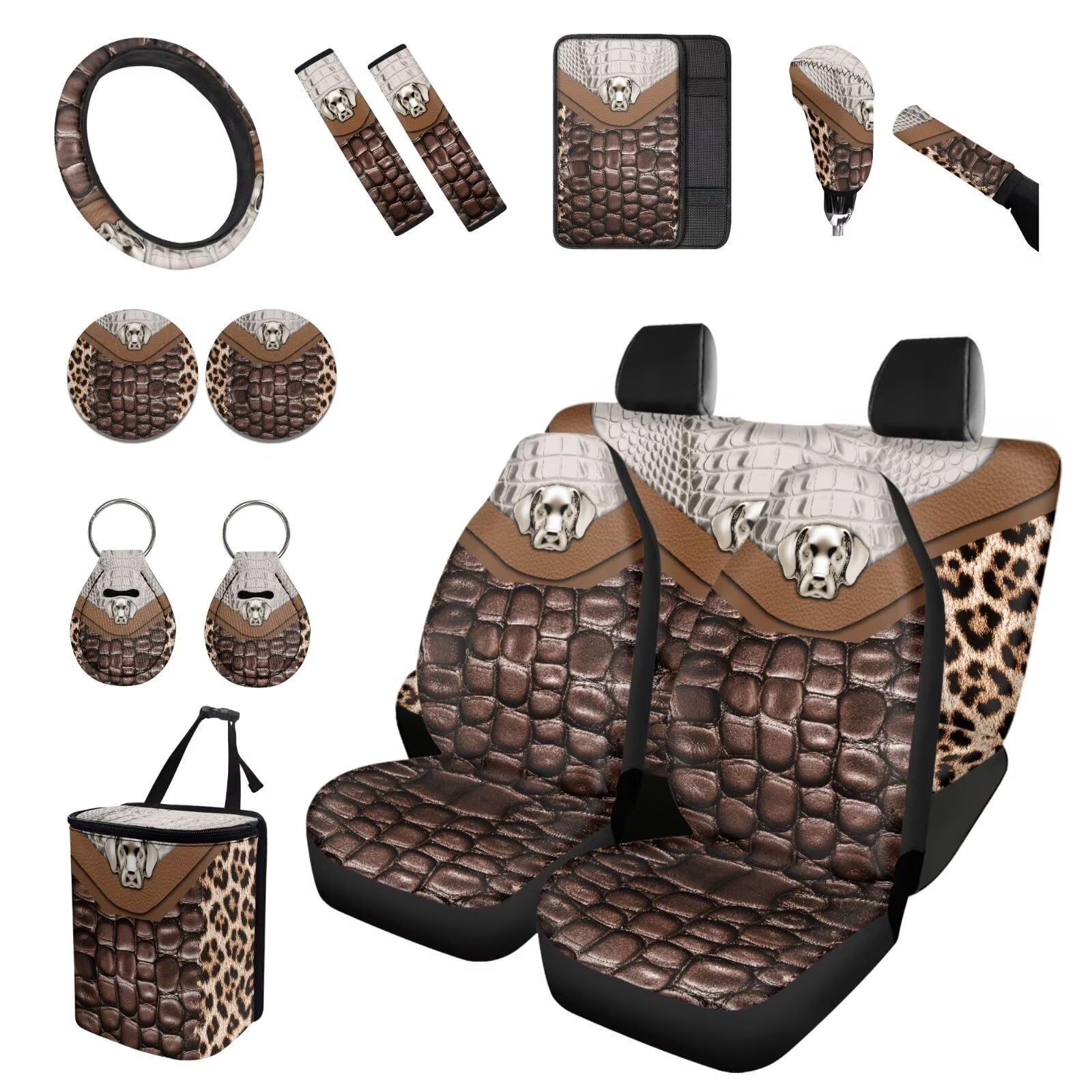 15-Piece Universal Car Interior and Seat Cover Set
