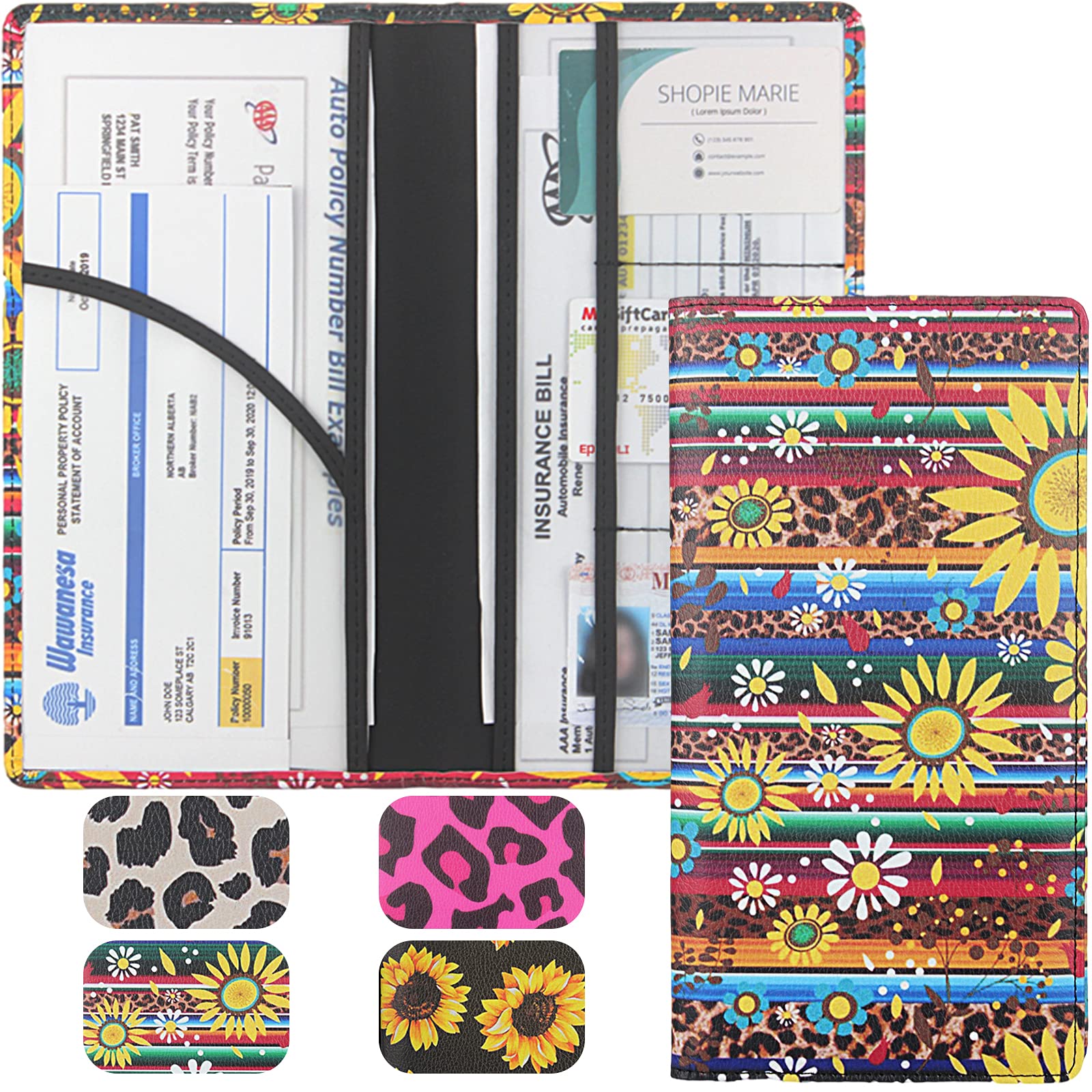 Magnetic Car Registration and Insurance Document Holder