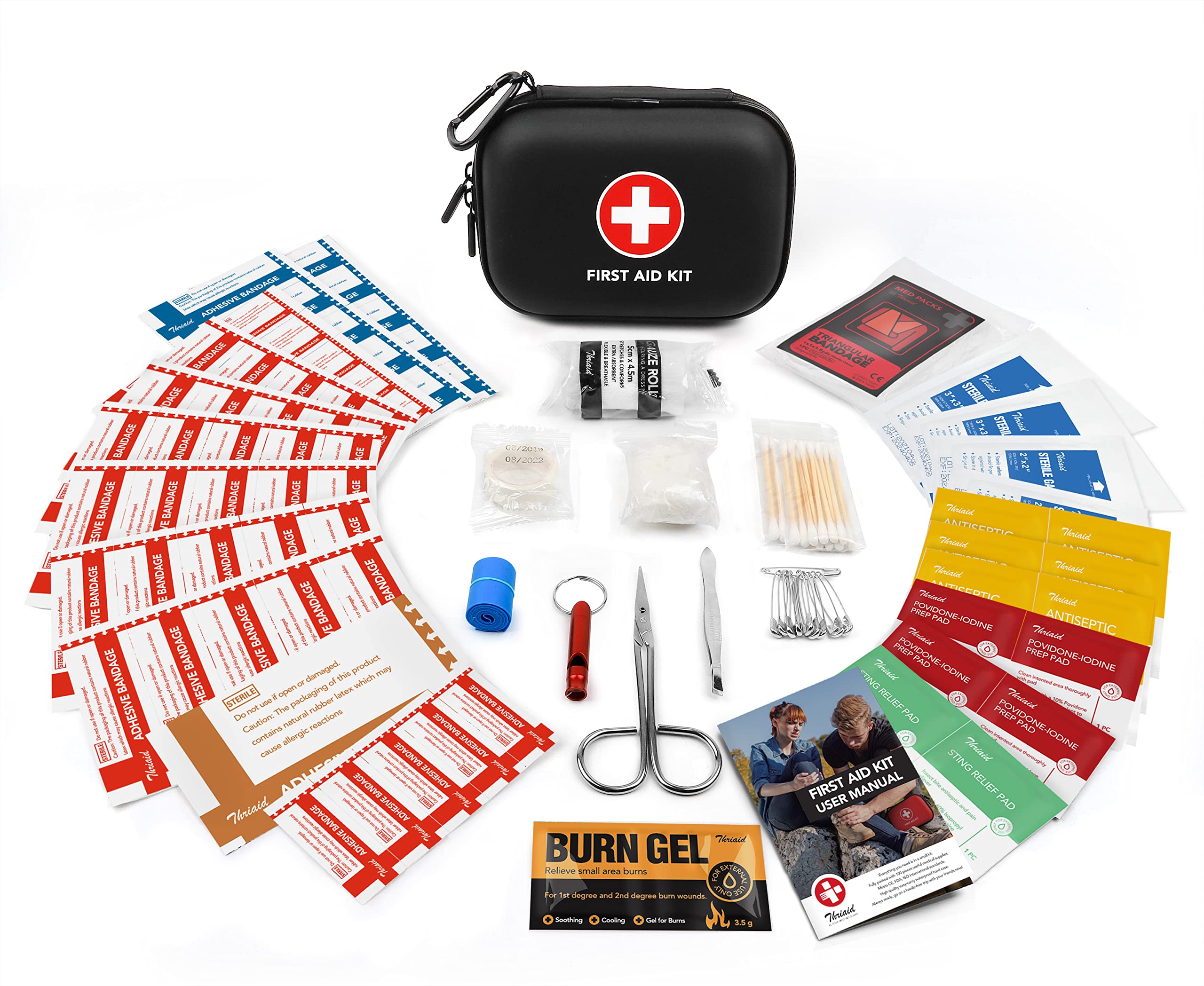 100-Piece Water-Resistant First Aid Kit in Hard Case