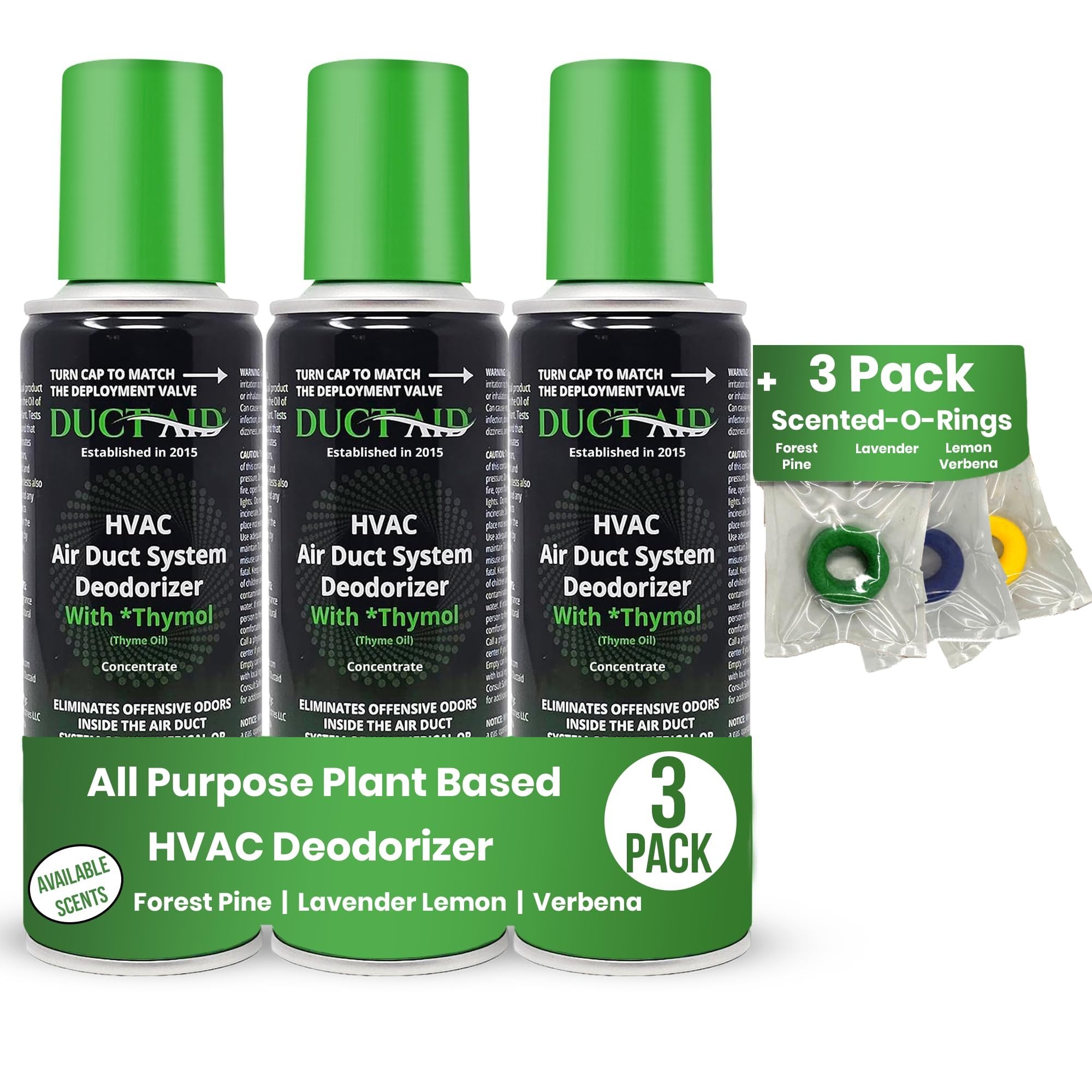 Air Freshener for HVAC Systems, Commercial, Residential & Cars| Made with Thyme extract, natural Plant based | Treatment for bad odor, Smoke, Shoes & Pet | HVAC Scent & Air Duct Deodorizer