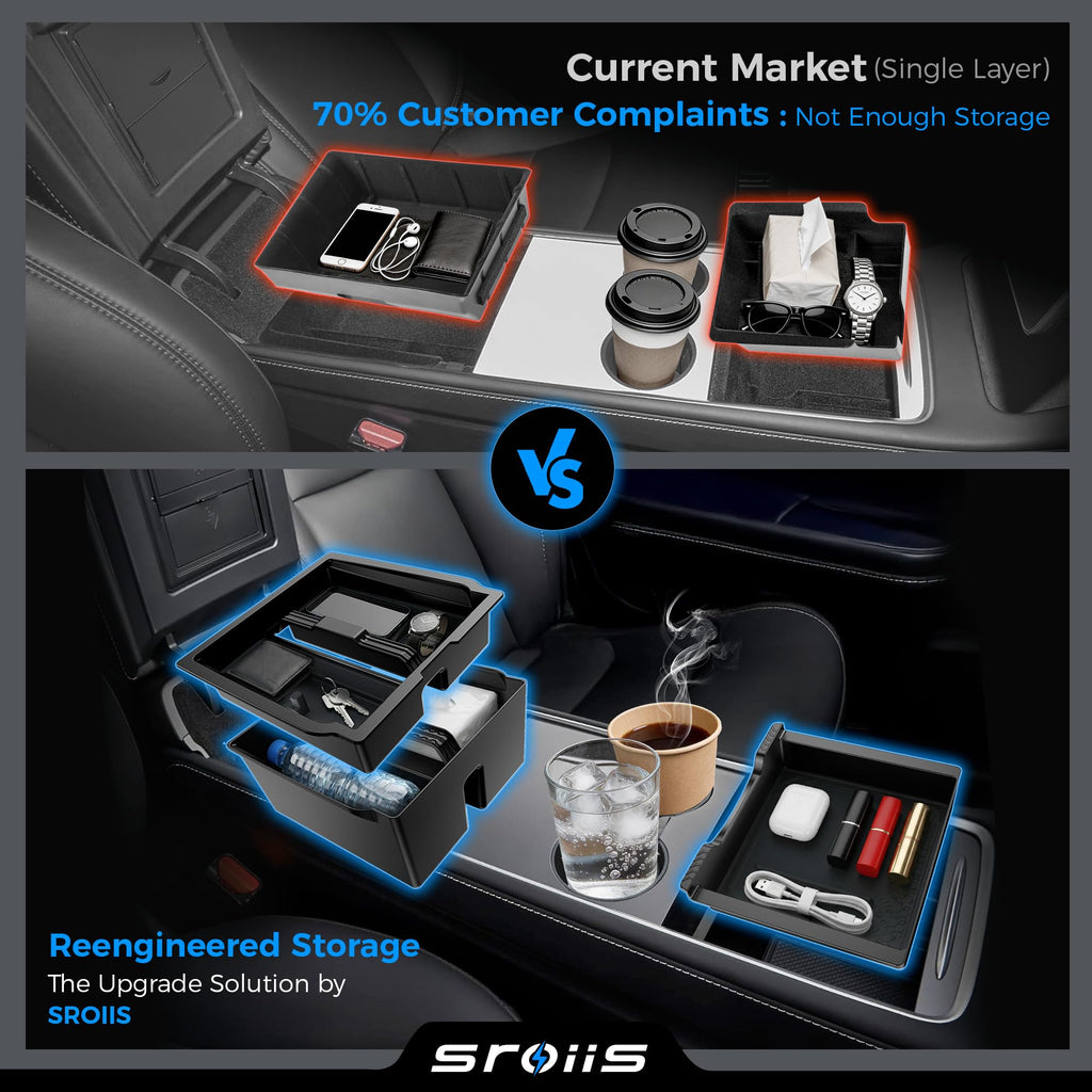 Center Console Organizer for Tesla Model 3 and Model Y