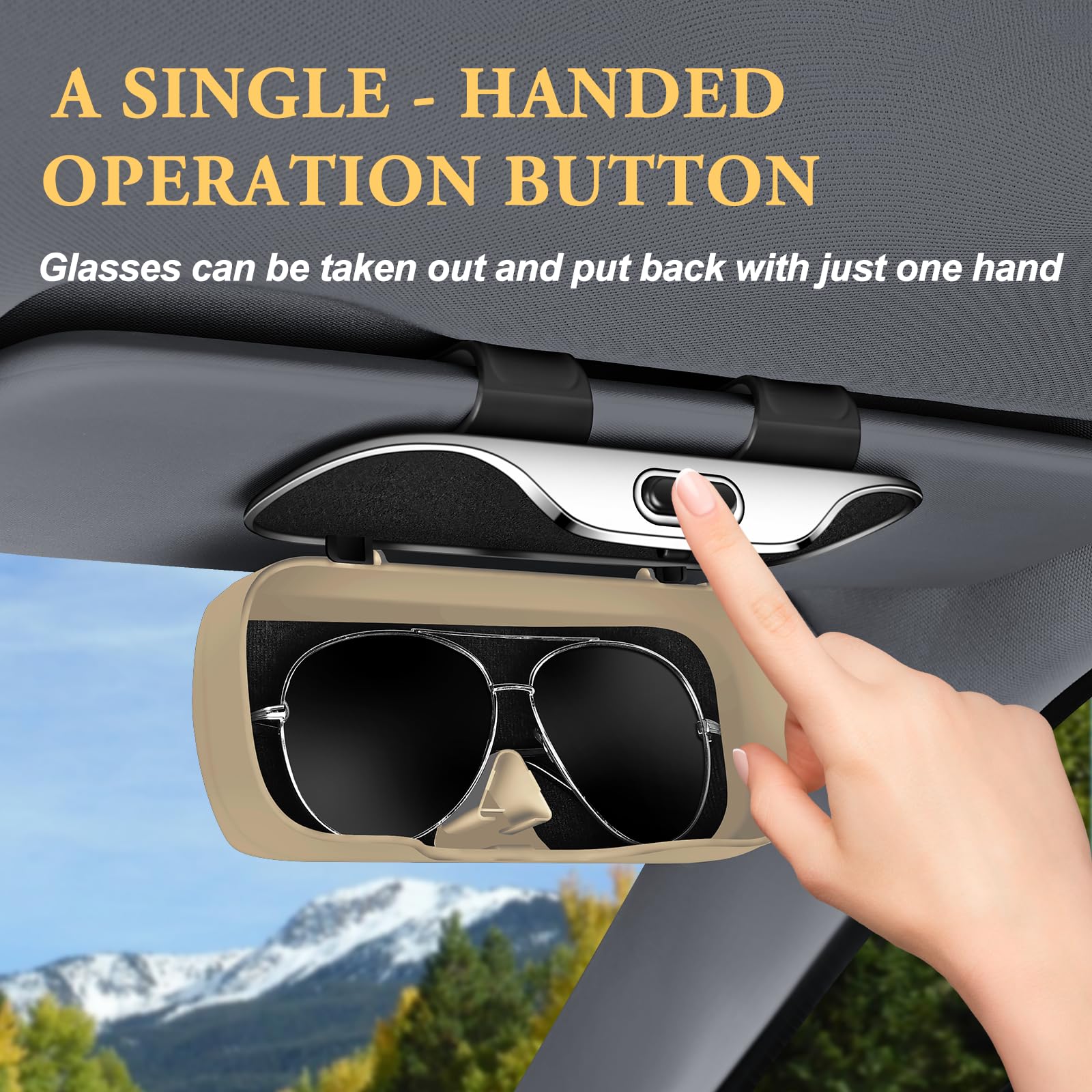 Pakanana Sunglasses Box for Car Sun Visor