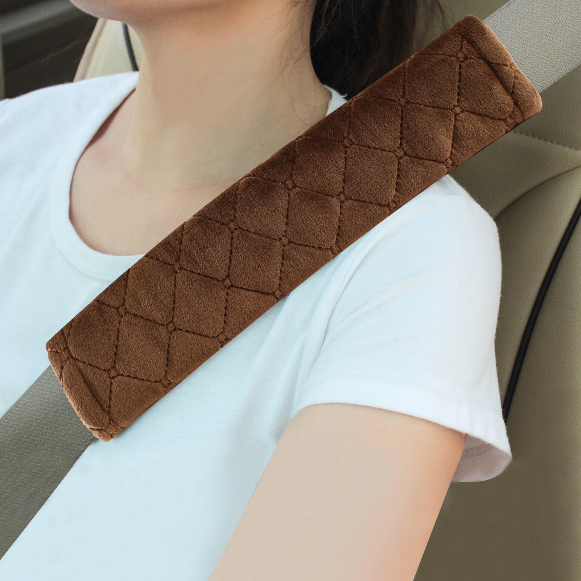 Universal Padded Seat Belt Shoulder Covers, 2-Pack