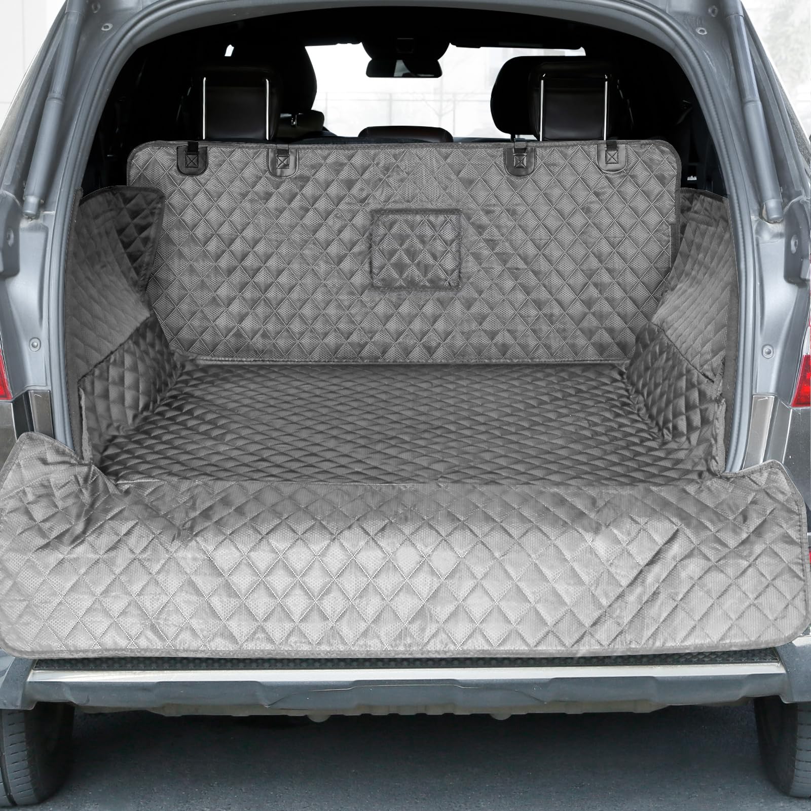 Waterproof Pet Cargo Liner with Bumper Flap for SUVs