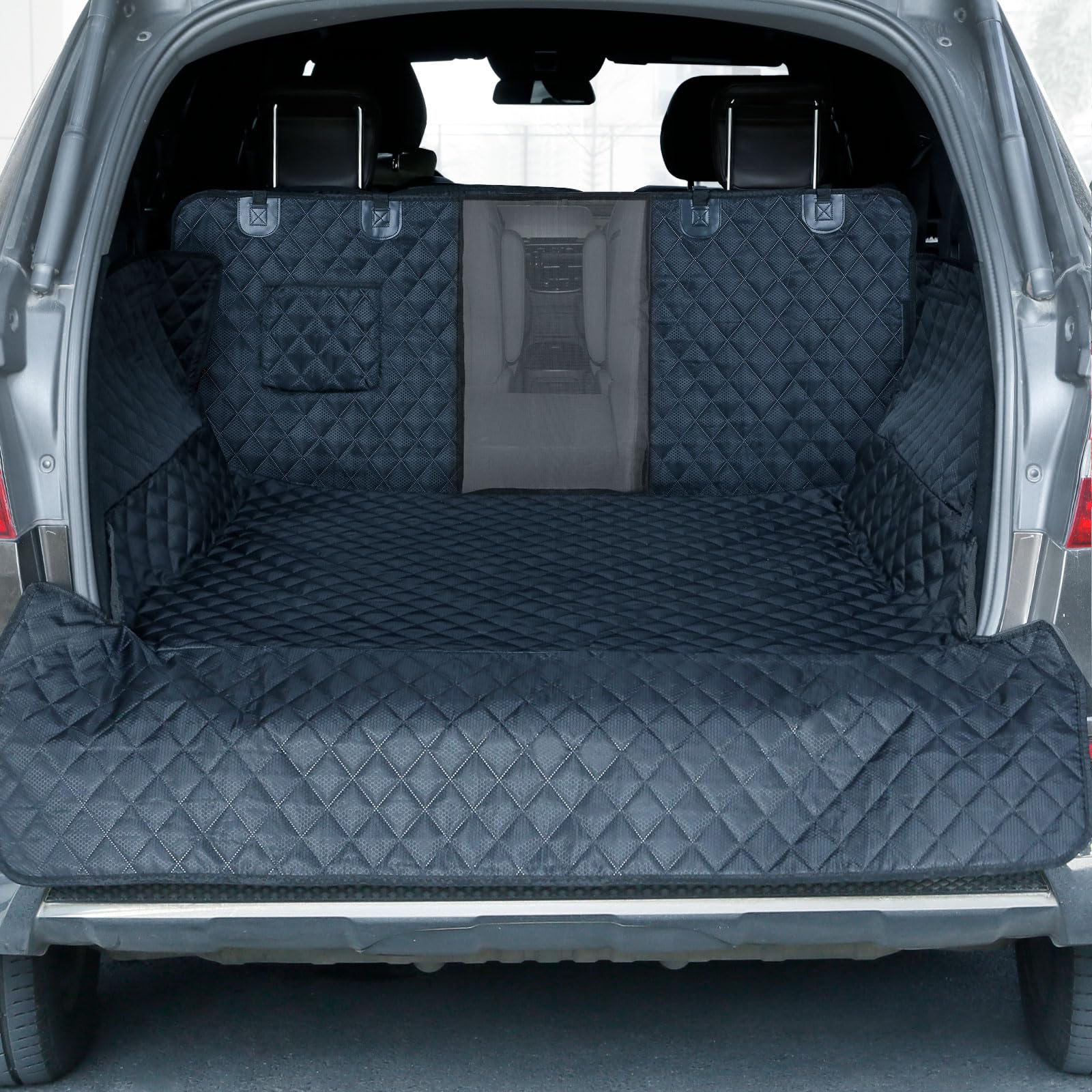 Waterproof Pet Cargo Liner with Bumper Flap for SUVs