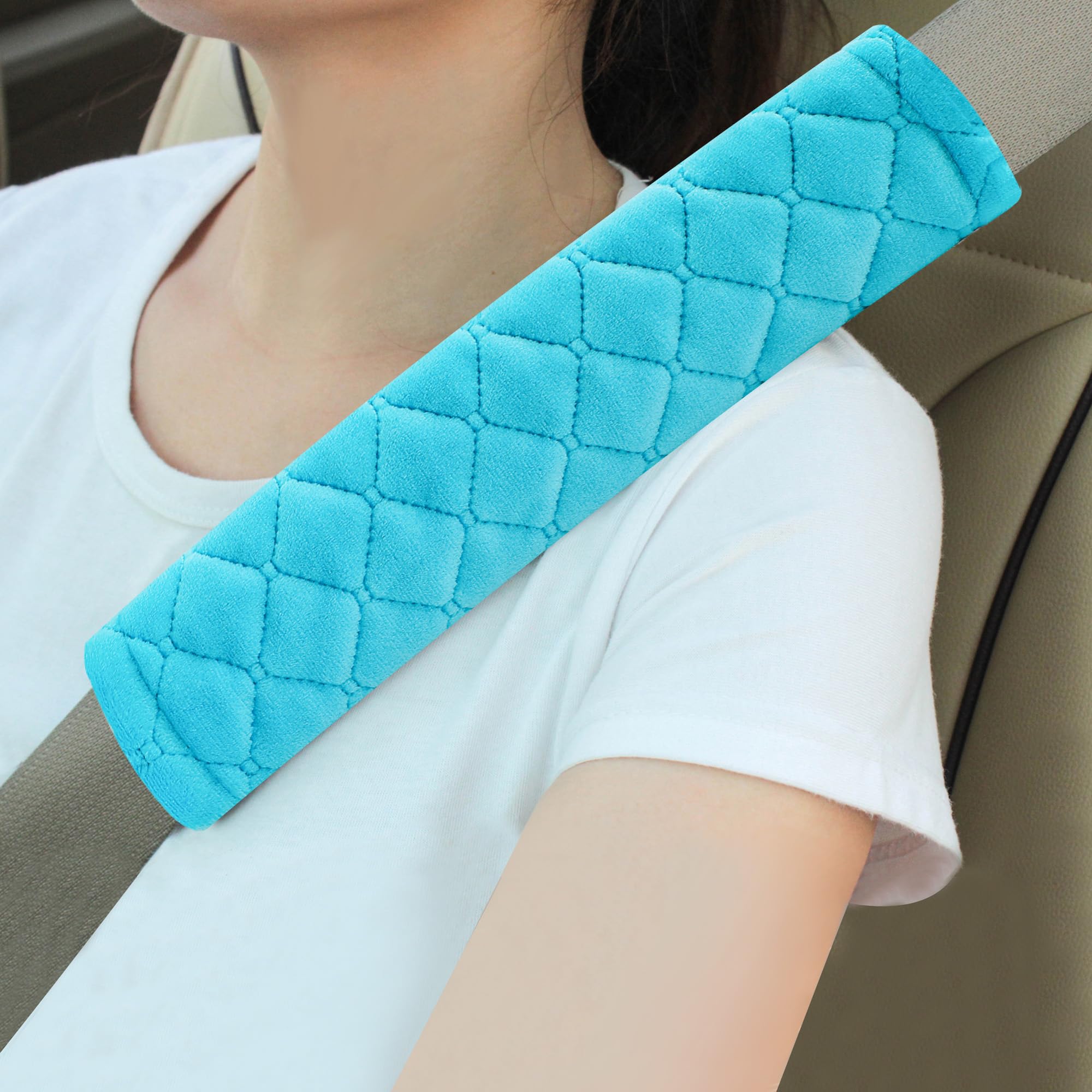 Universal Padded Seat Belt Shoulder Covers, 2-Pack
