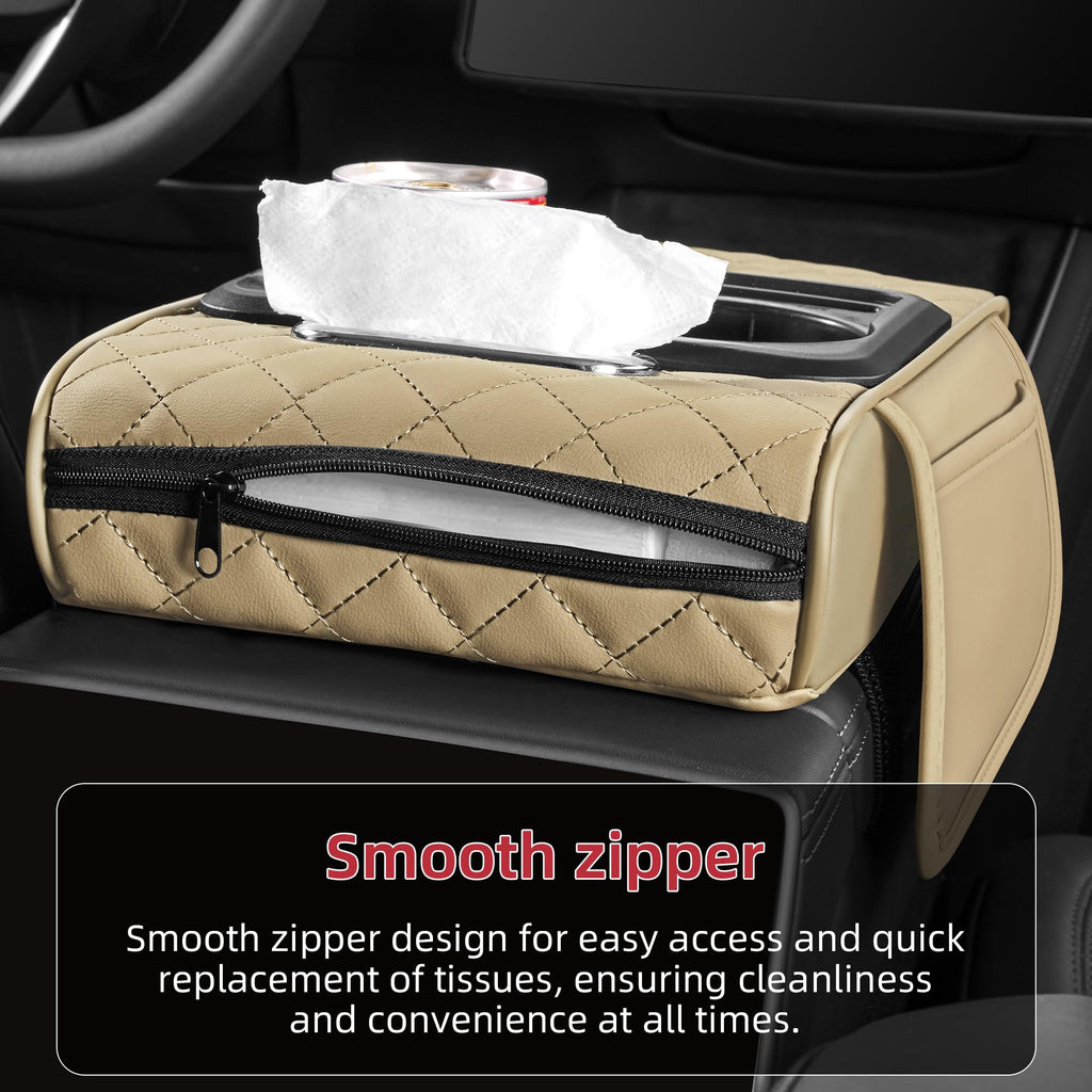 5-in-1 Nappa Leather Center Console Armrest Cover
