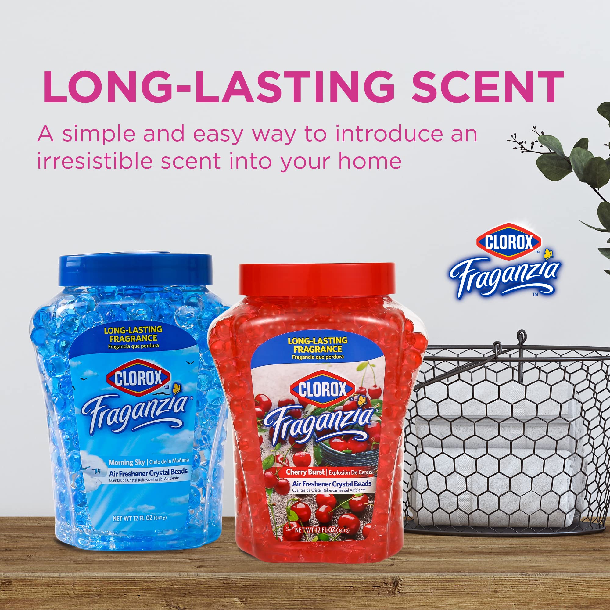 Clorox Fraganzia Car Air Freshener, Long Lasting Hanging Auto Freshener for Cars Trucks SUVs RVs and Rideshare Vehicles, Bold Fresh Scent for Daily Driving and Road Trips