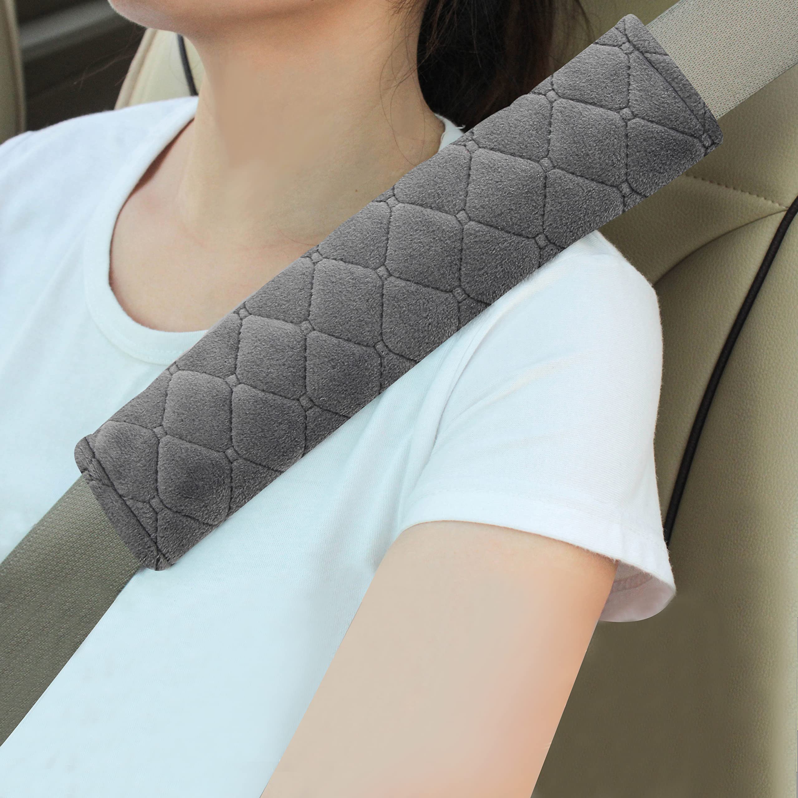 Universal Padded Seat Belt Shoulder Covers, 2-Pack