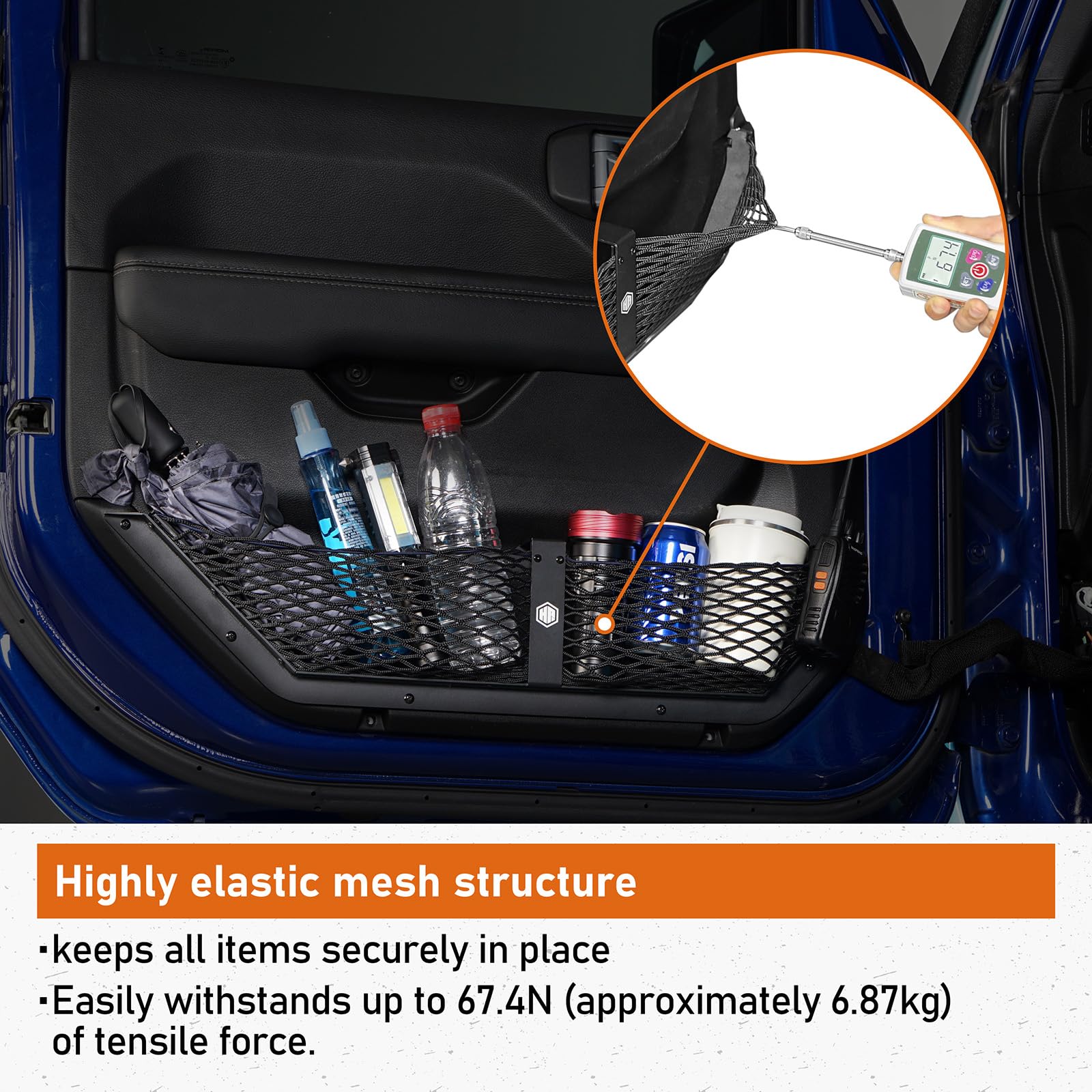Front and Rear Door Storage Pocket Set for Vehicles
