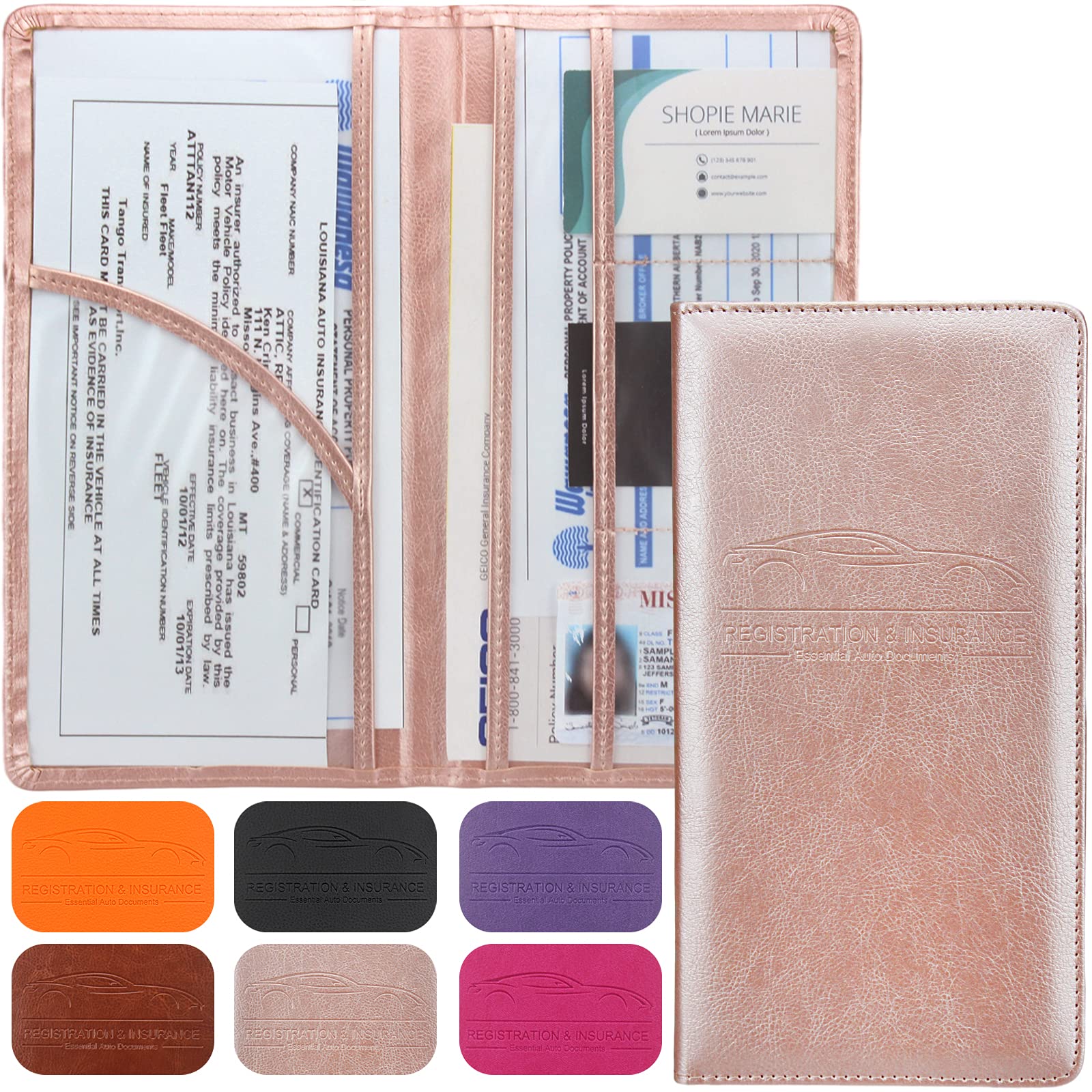 Magnetic Car Registration and Insurance Document Holder