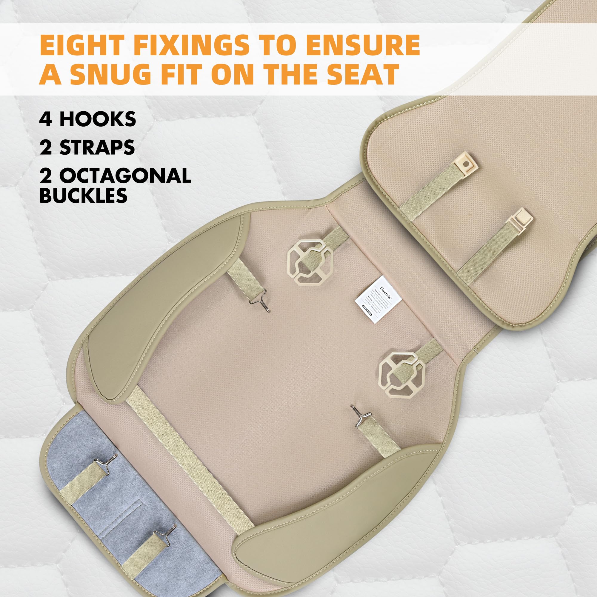 Elantrip Front Car Seat Covers Leather Water Proof Seat Protector Universal fit