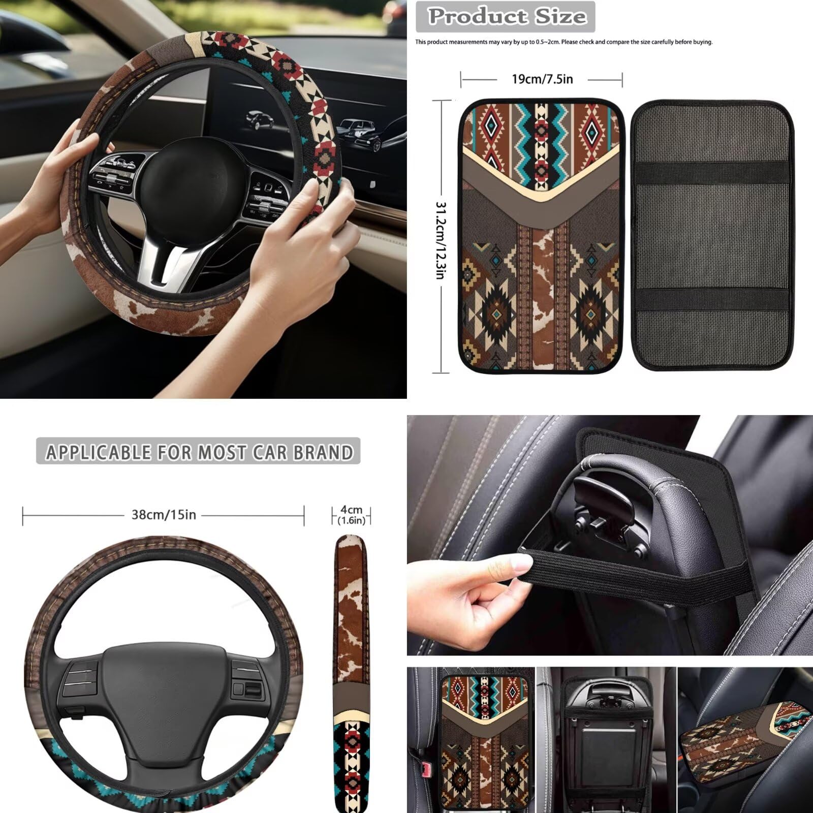 15-Piece Universal Car Interior and Seat Cover Set