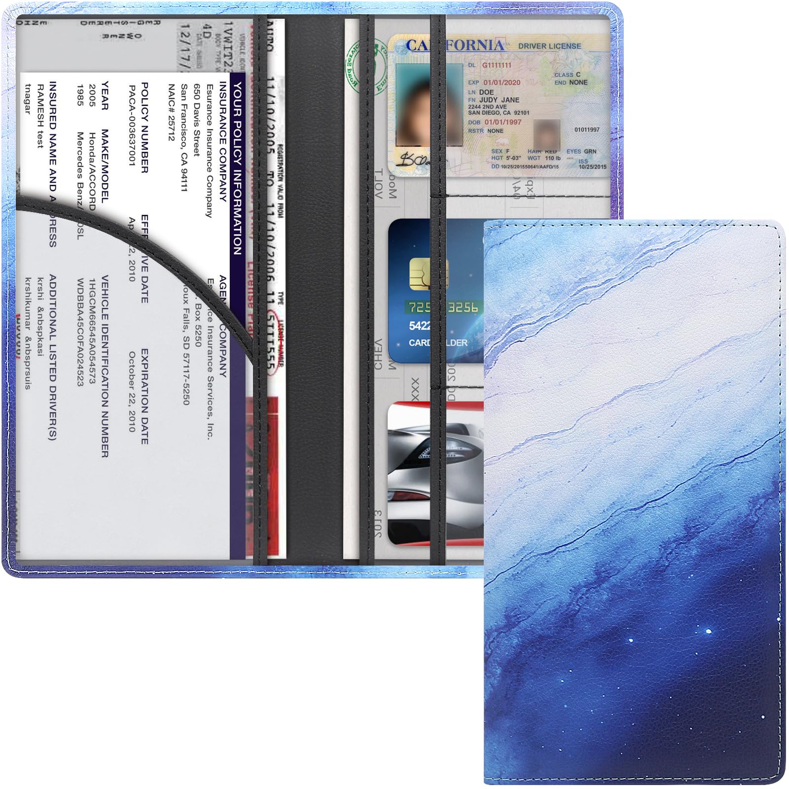 Magnetic Car Registration and Insurance Document Holder