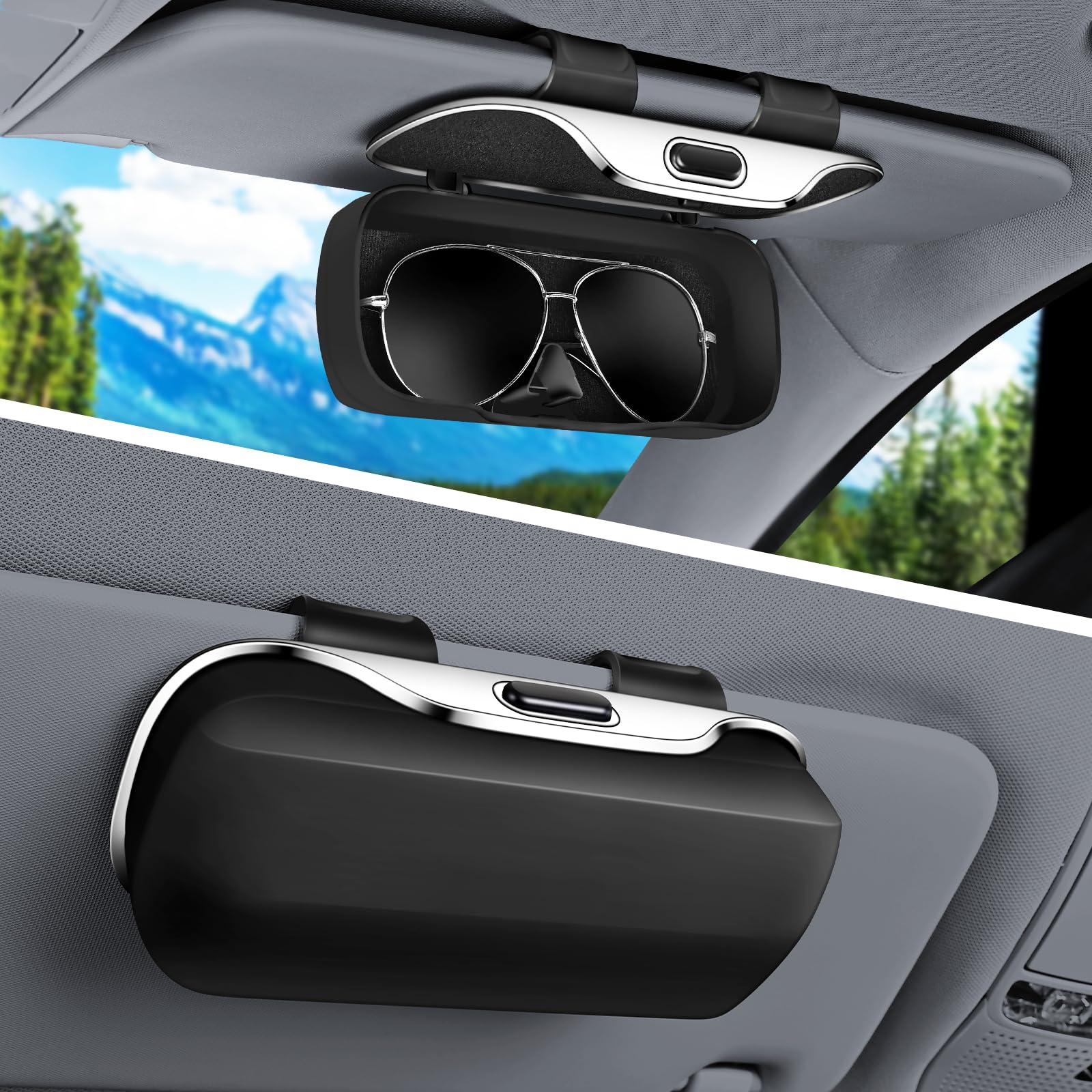 Pakanana Sunglasses Box for Car Sun Visor