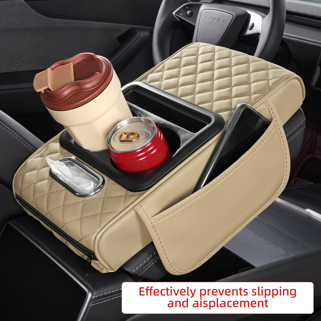5-in-1 Nappa Leather Center Console Armrest Cover