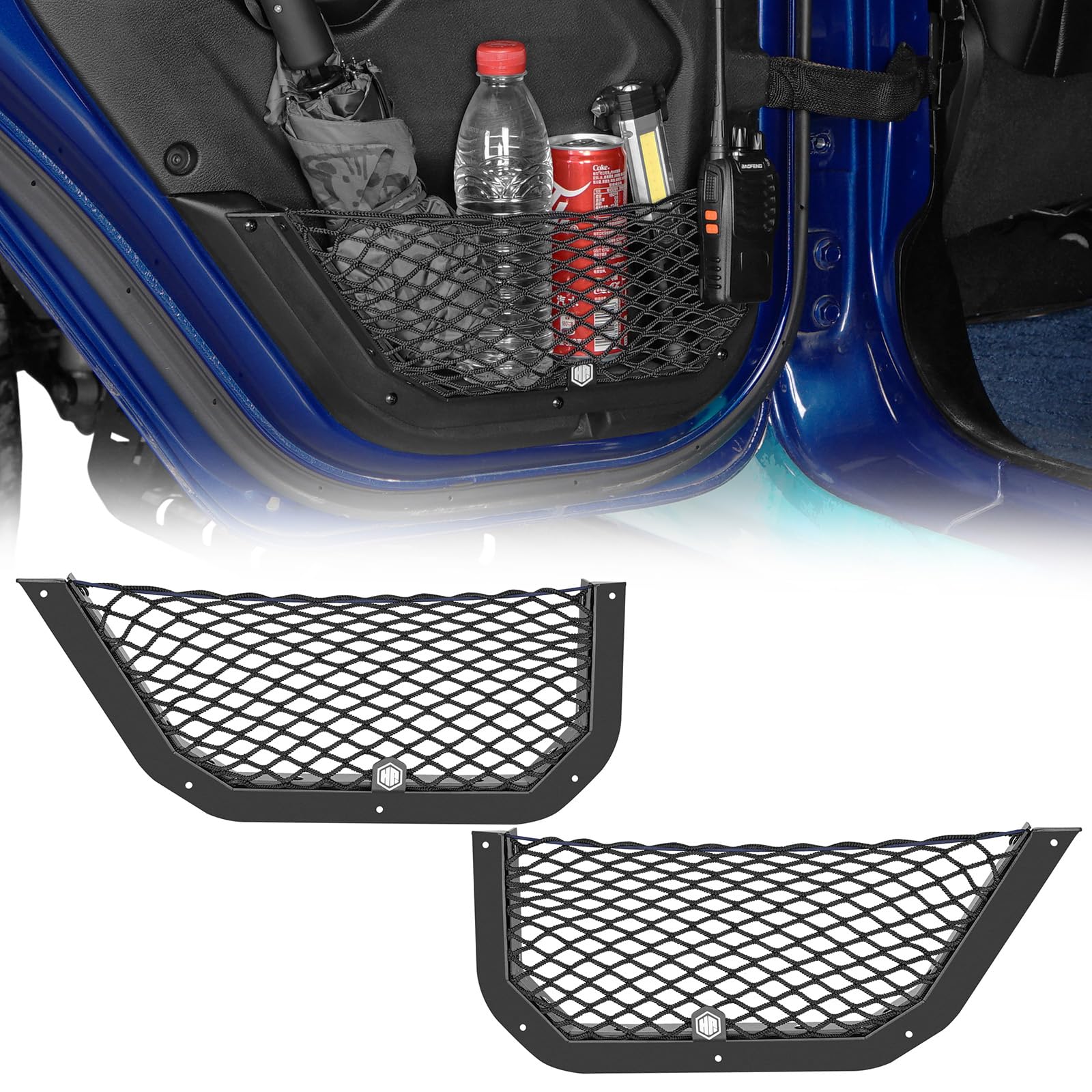 Front and Rear Door Storage Pocket Set for Vehicles