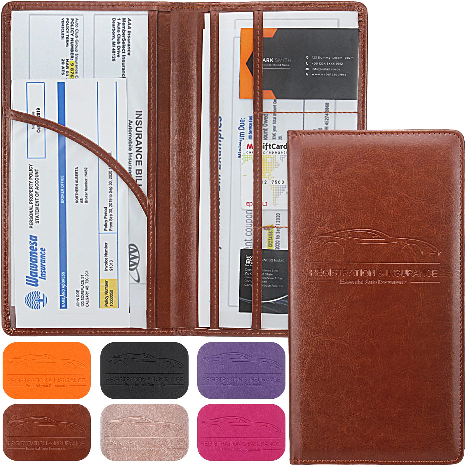 Magnetic Car Registration and Insurance Document Holder