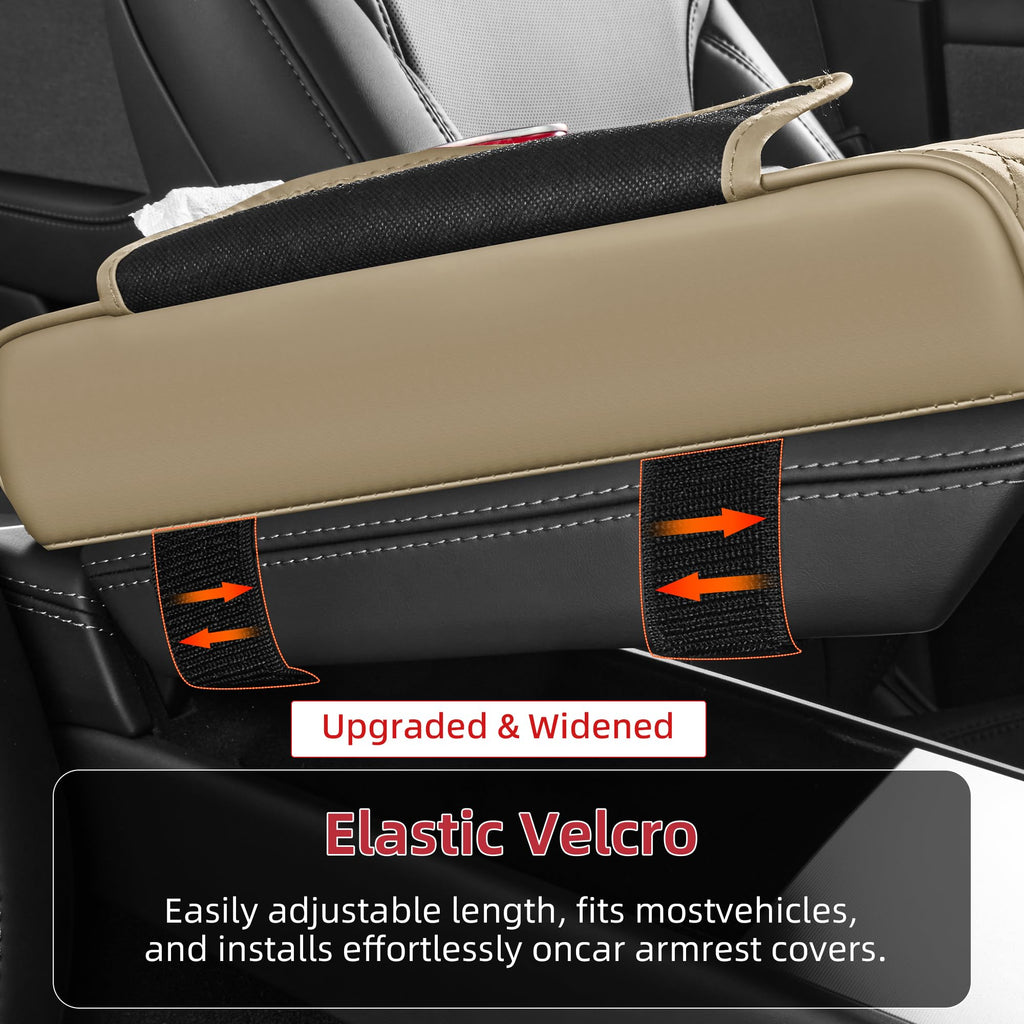 5-in-1 Nappa Leather Center Console Armrest Cover