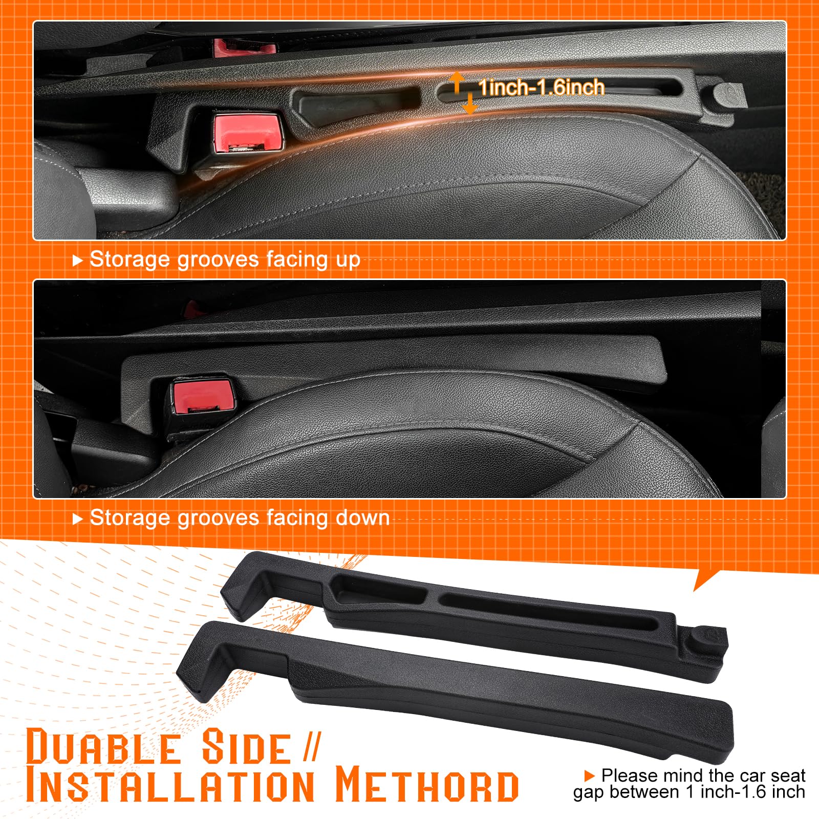 Car Seat Gap Filler Organizer for Small Item Storage