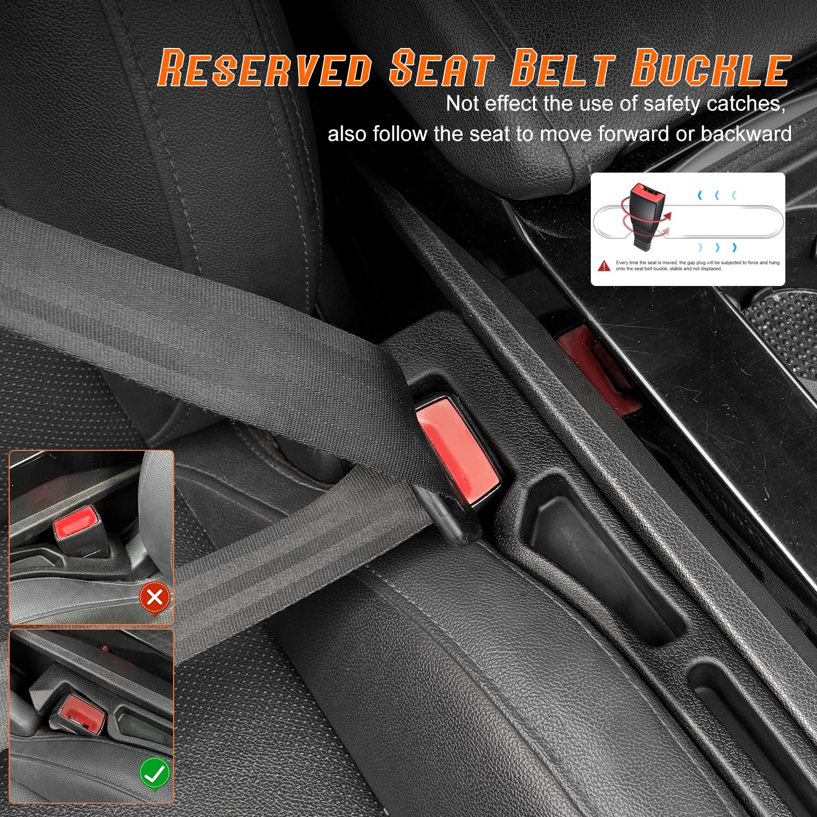 Car Seat Gap Filler Organizer for Small Item Storage