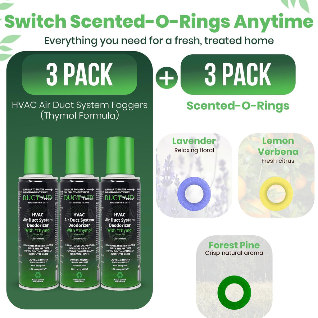 Air Freshener for HVAC Systems, Commercial, Residential & Cars| Made with Thyme extract, natural Plant based | Treatment for bad odor, Smoke, Shoes & Pet | HVAC Scent & Air Duct Deodorizer