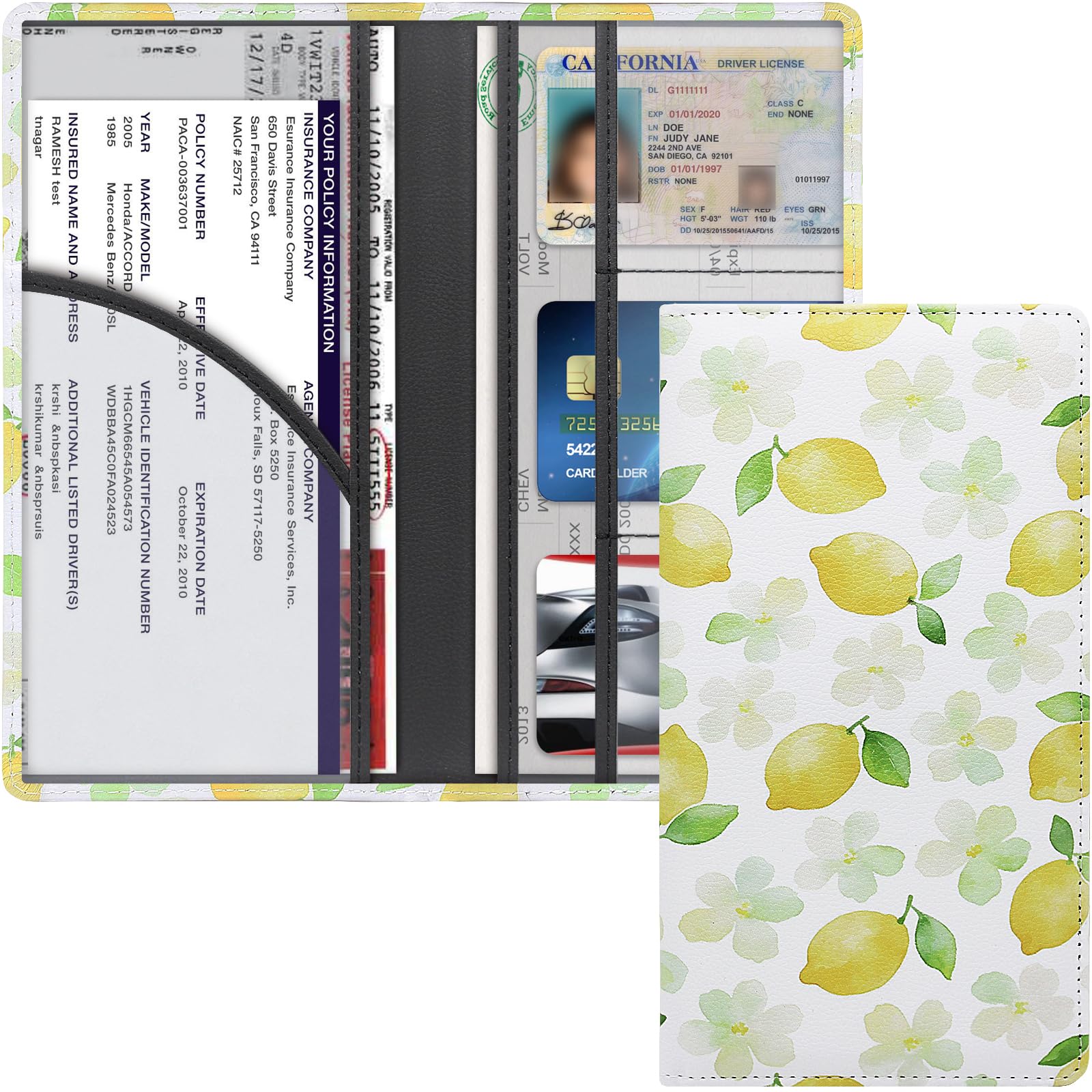 Magnetic Car Registration and Insurance Document Holder