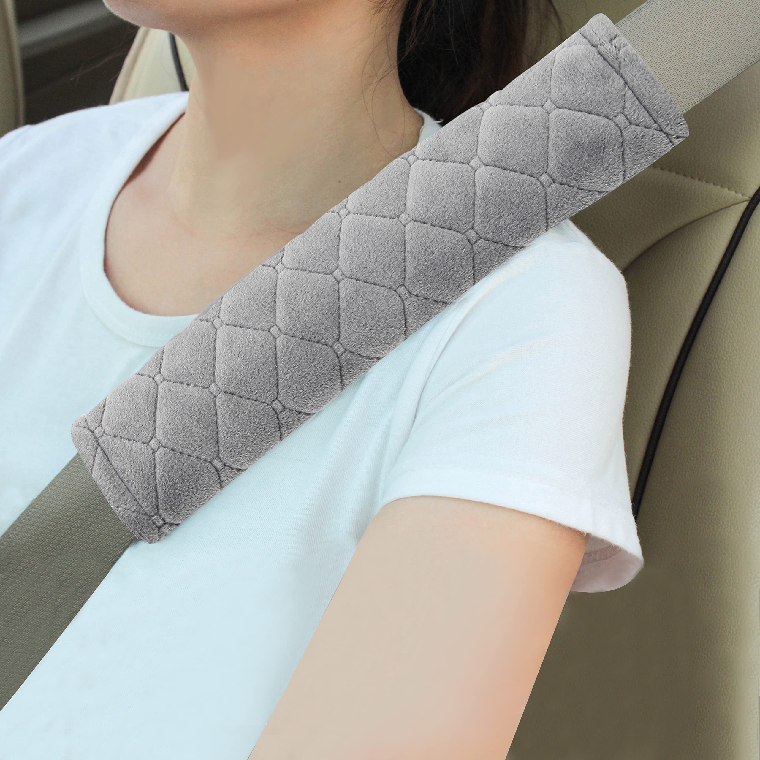 Universal Padded Seat Belt Shoulder Covers, 2-Pack