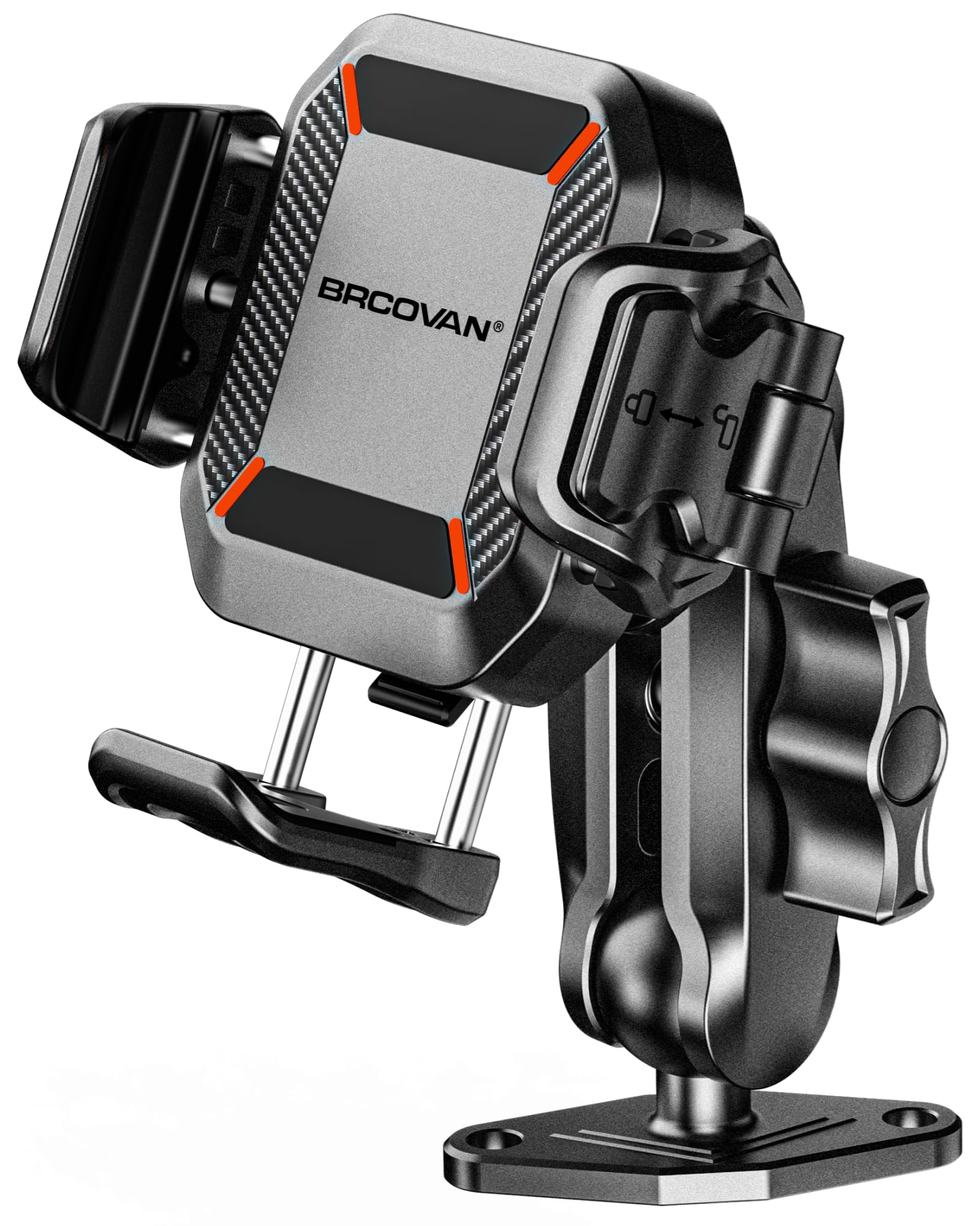 BRCOVAN Anti-Theft Phone Mount Holder with Vibration Dampener, 1s Locking