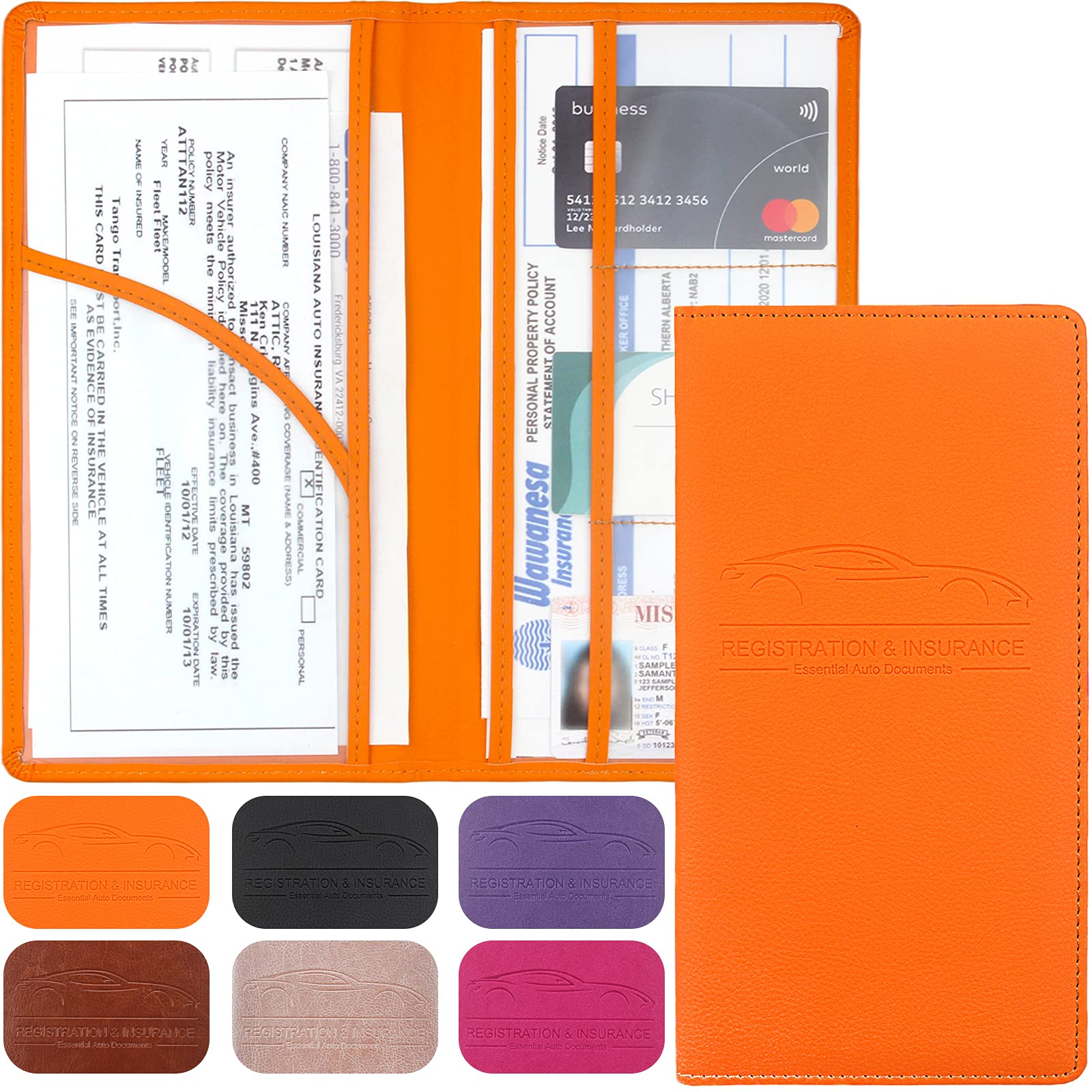 Magnetic Car Registration and Insurance Document Holder