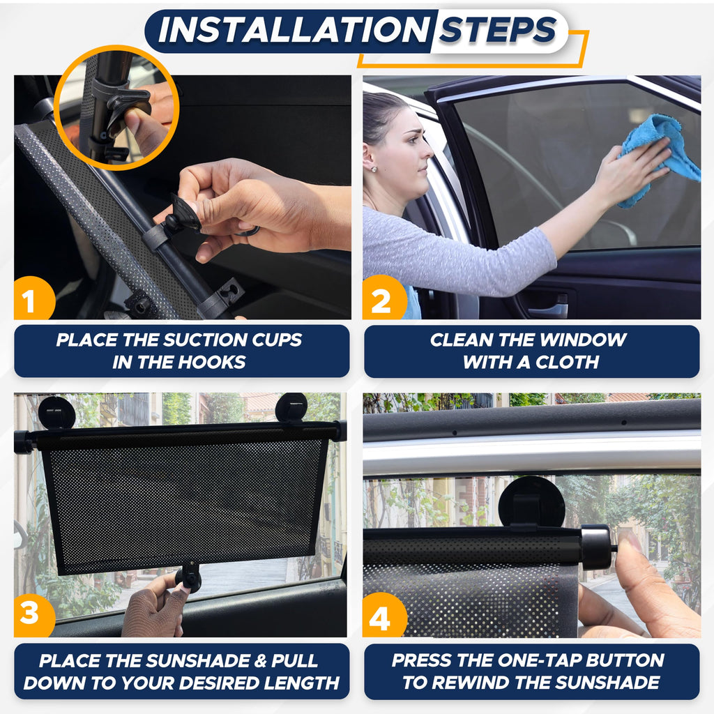 EcoNour Car Side Window Sun Shade for UV Protection