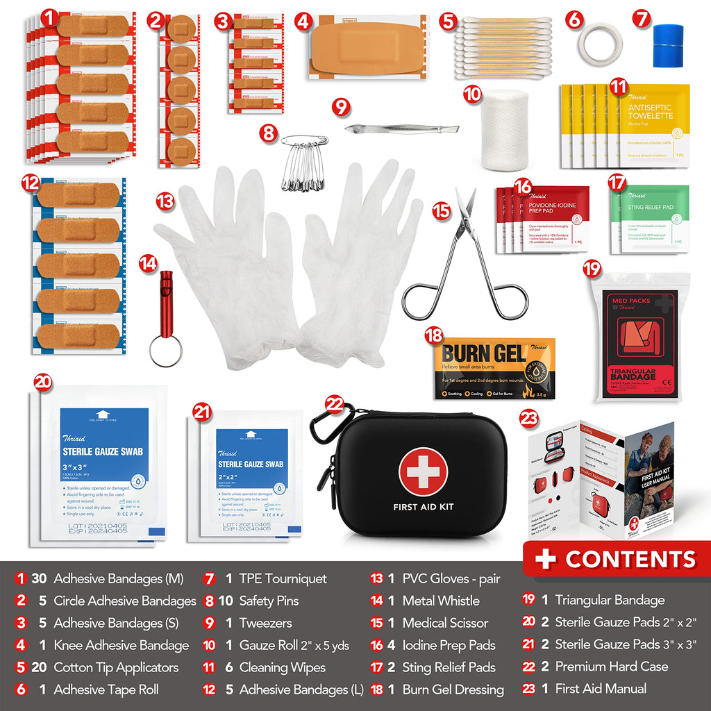 100-Piece Water-Resistant First Aid Kit in Hard Case