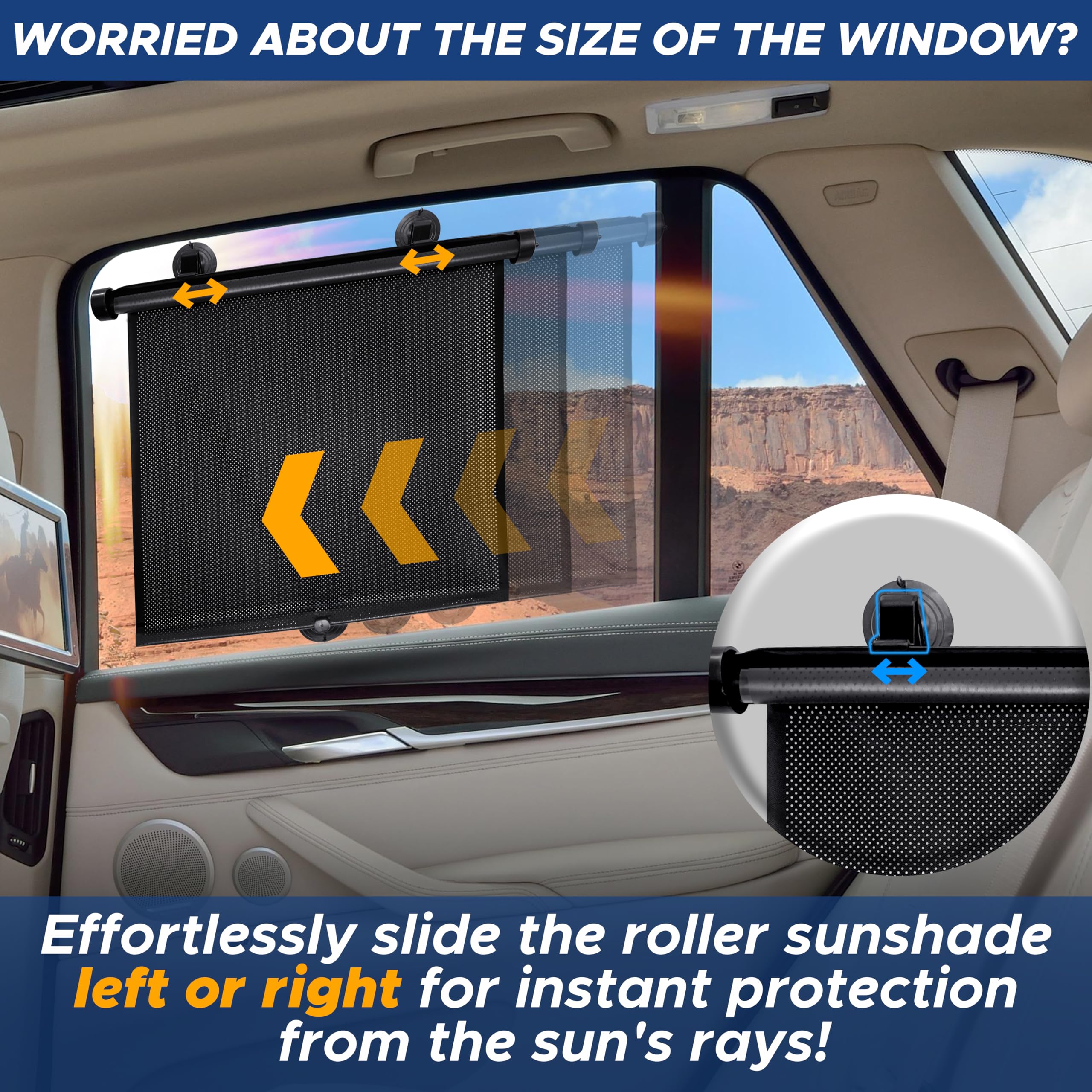 EcoNour Car Side Window Sun Shade for UV Protection