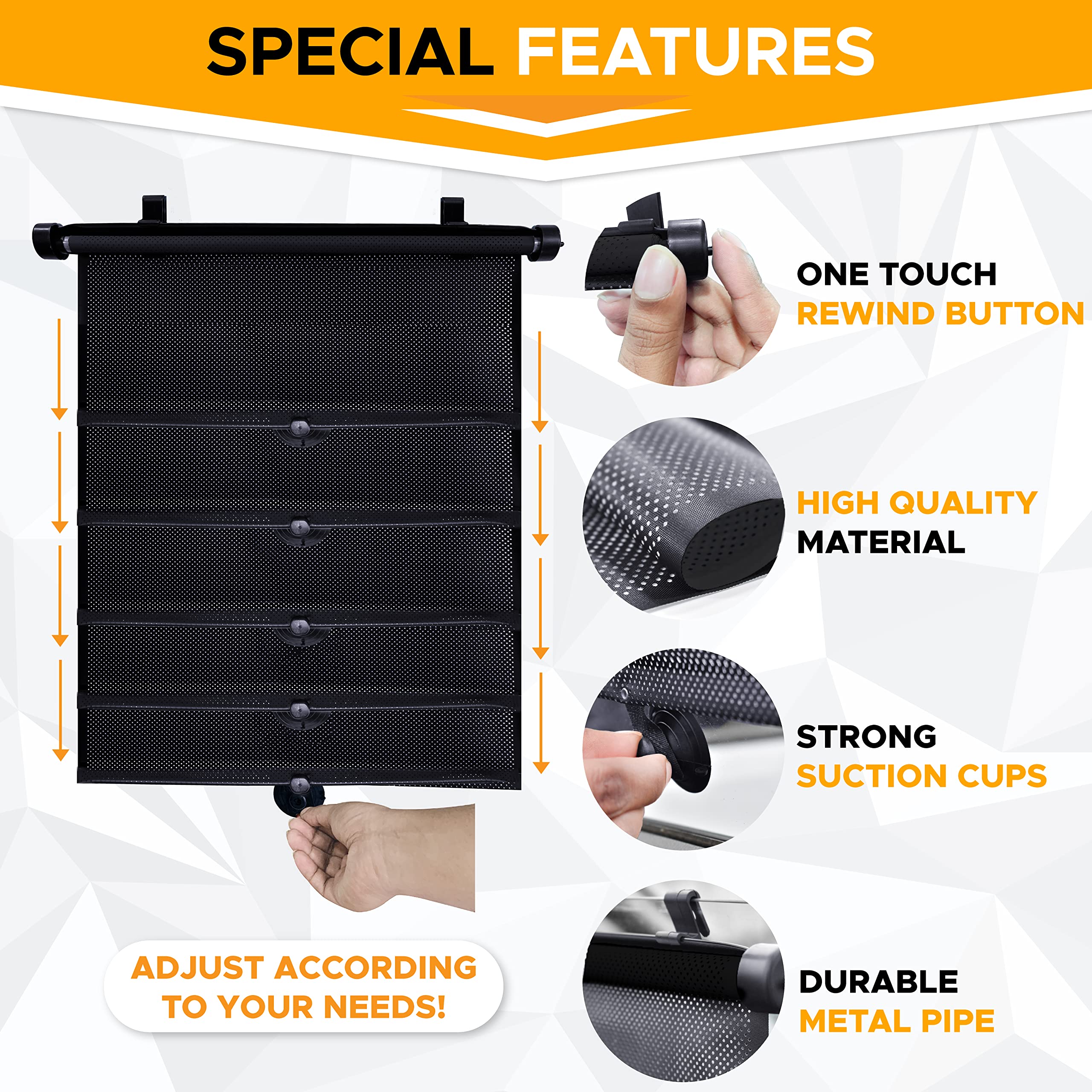 EcoNour Car Side Window Sun Shade for UV Protection